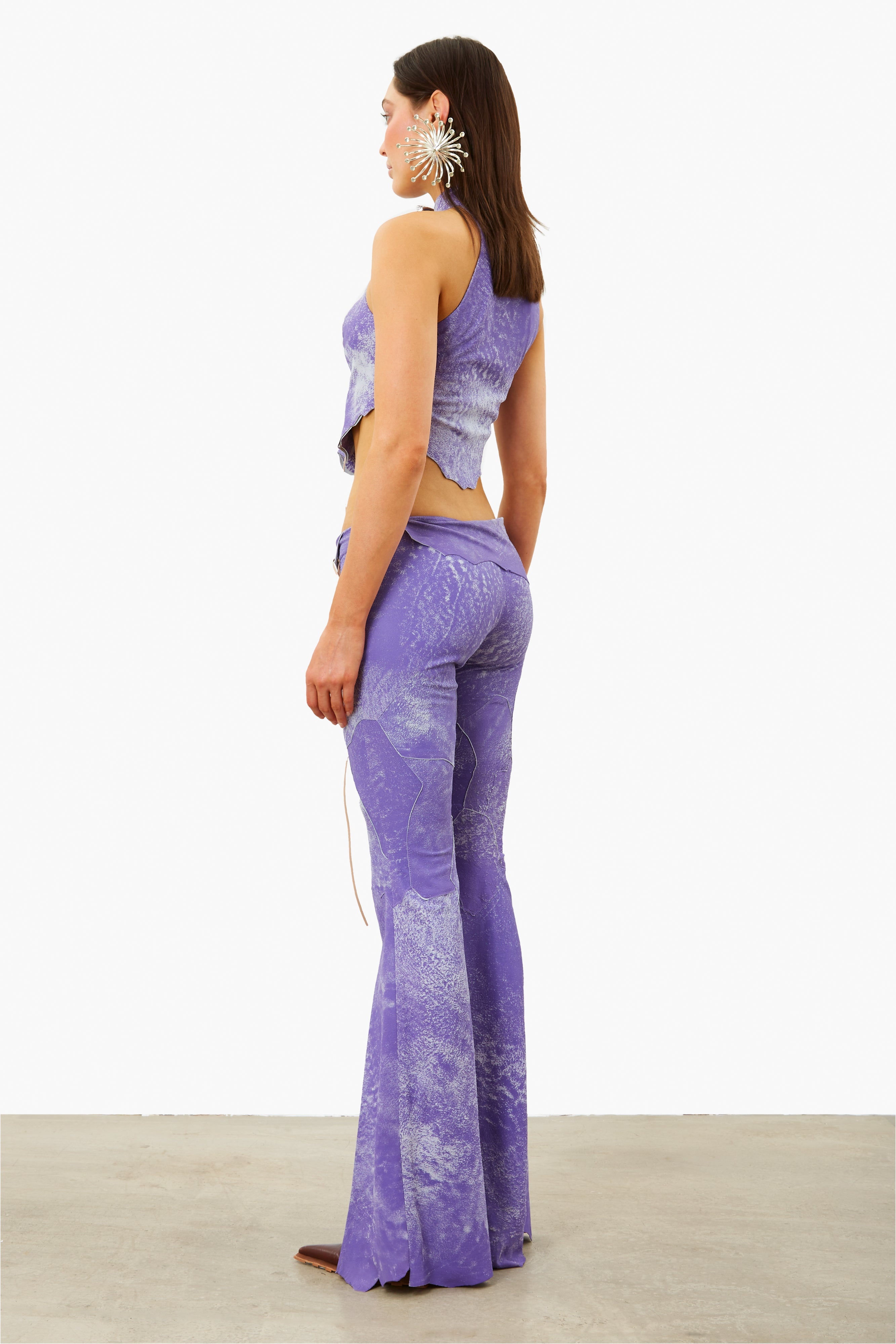 TATJANA LEATHER TROUSERS POISON - 5