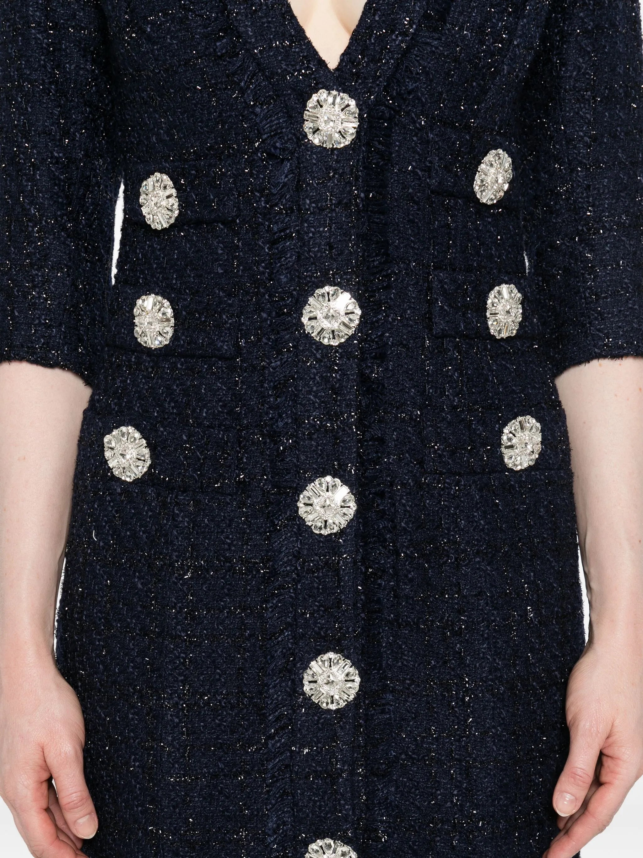 Costarellos Embellished Buttoned Dress - 5