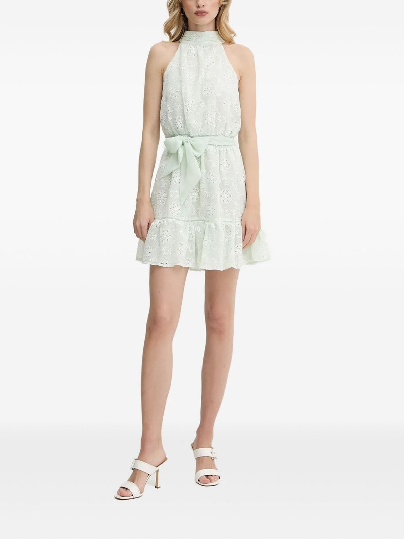 GUESS USA eyelet-embroidered halterneck mini dress outlook