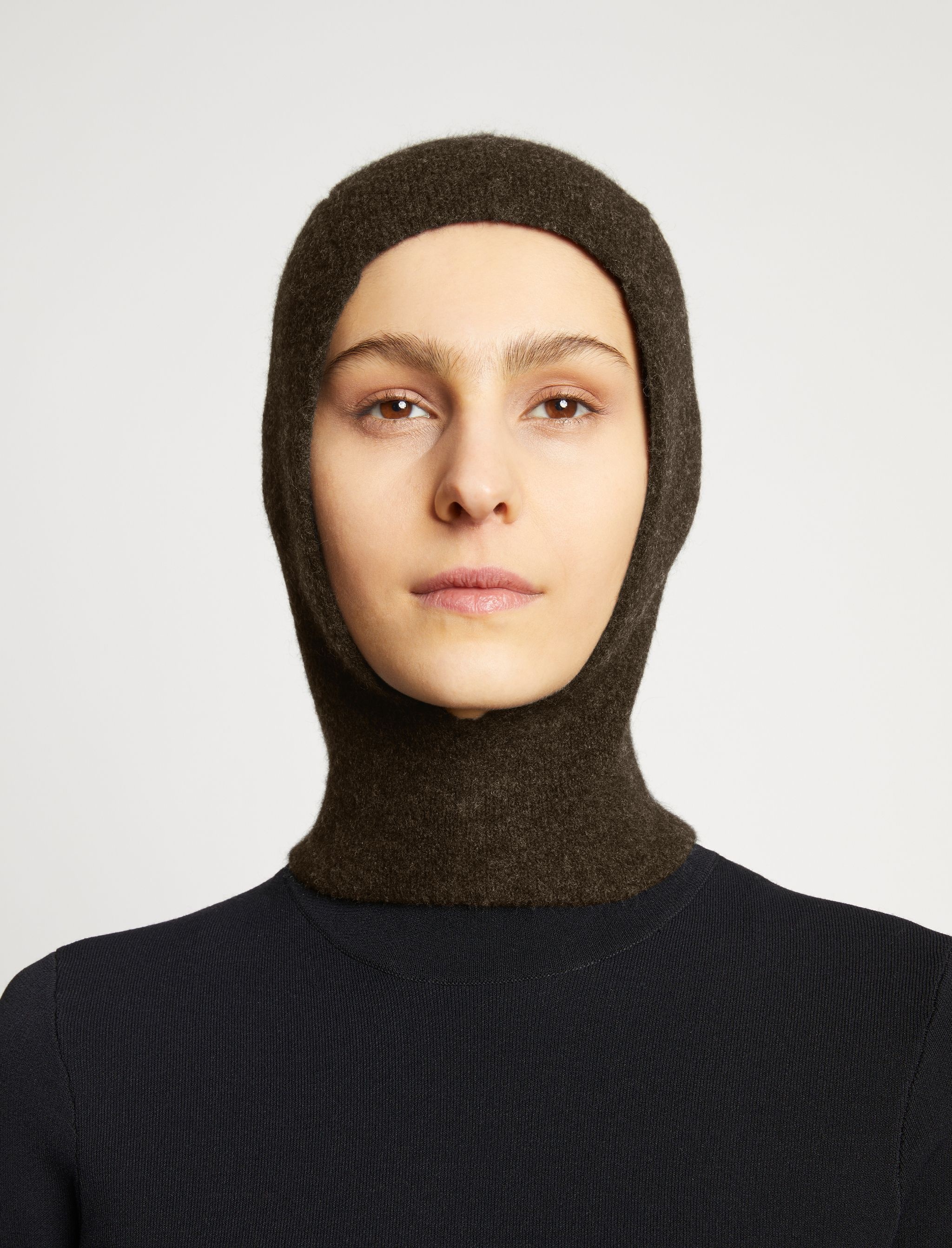 Midweight Wool Knit Hood - 3