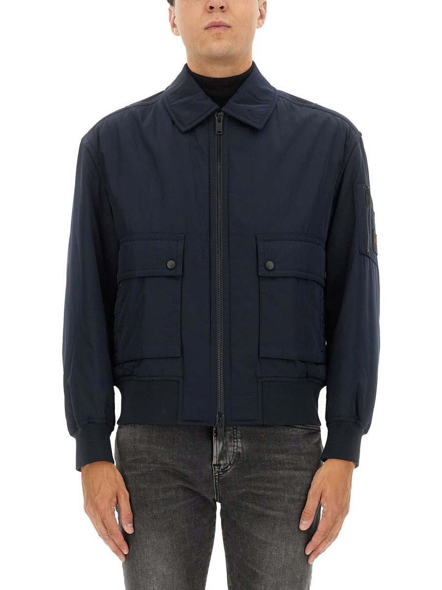 WATER-REPELLENT BOMBER JACKET WITH REMOVABLE LINING - 1