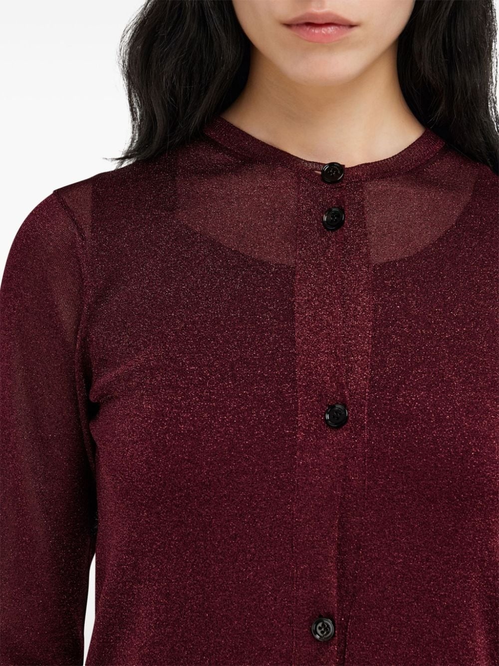 lurex-detail cardi-coat - 4