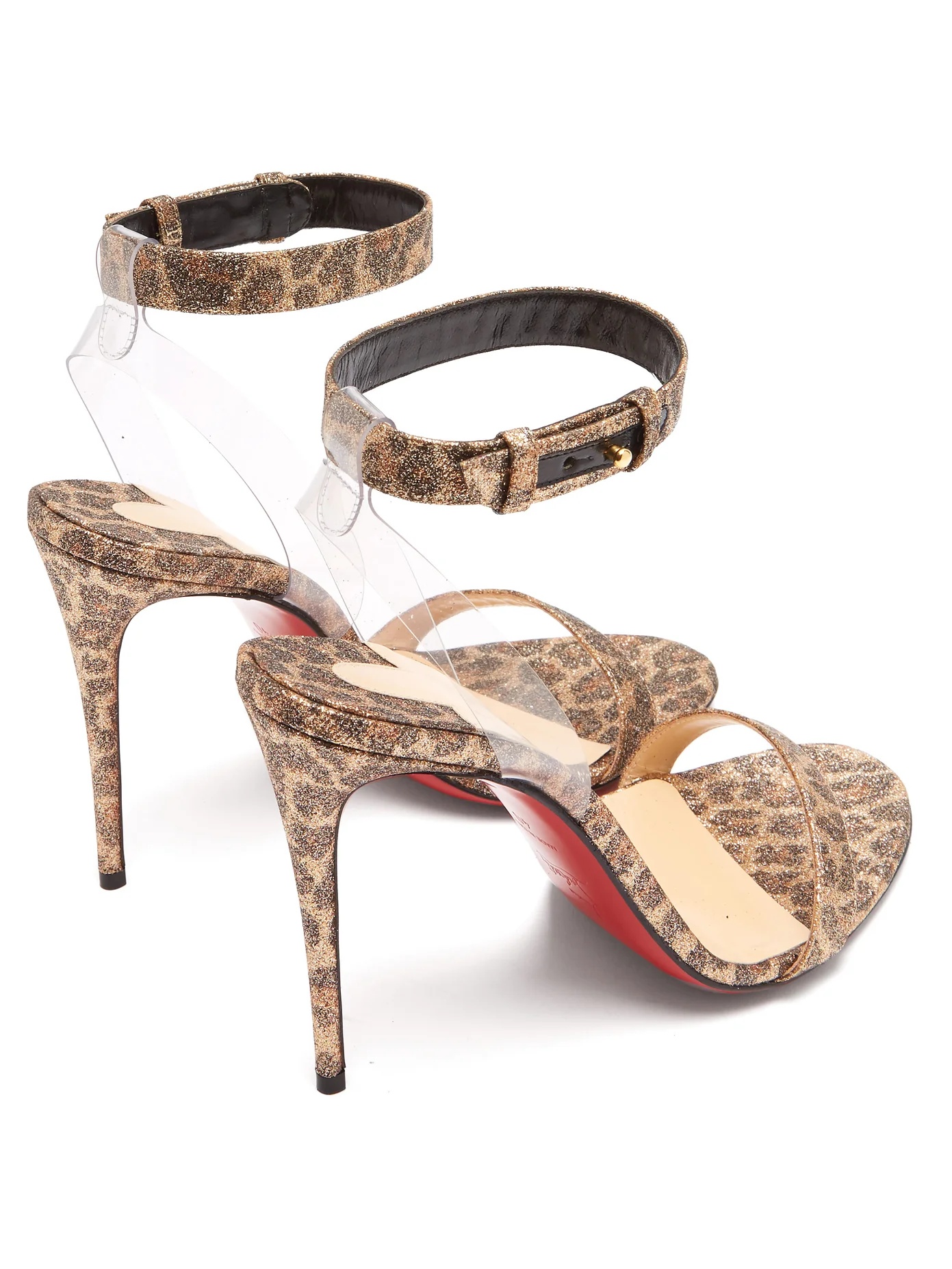 Jonatina 100 leopard-print leather sandals - 4