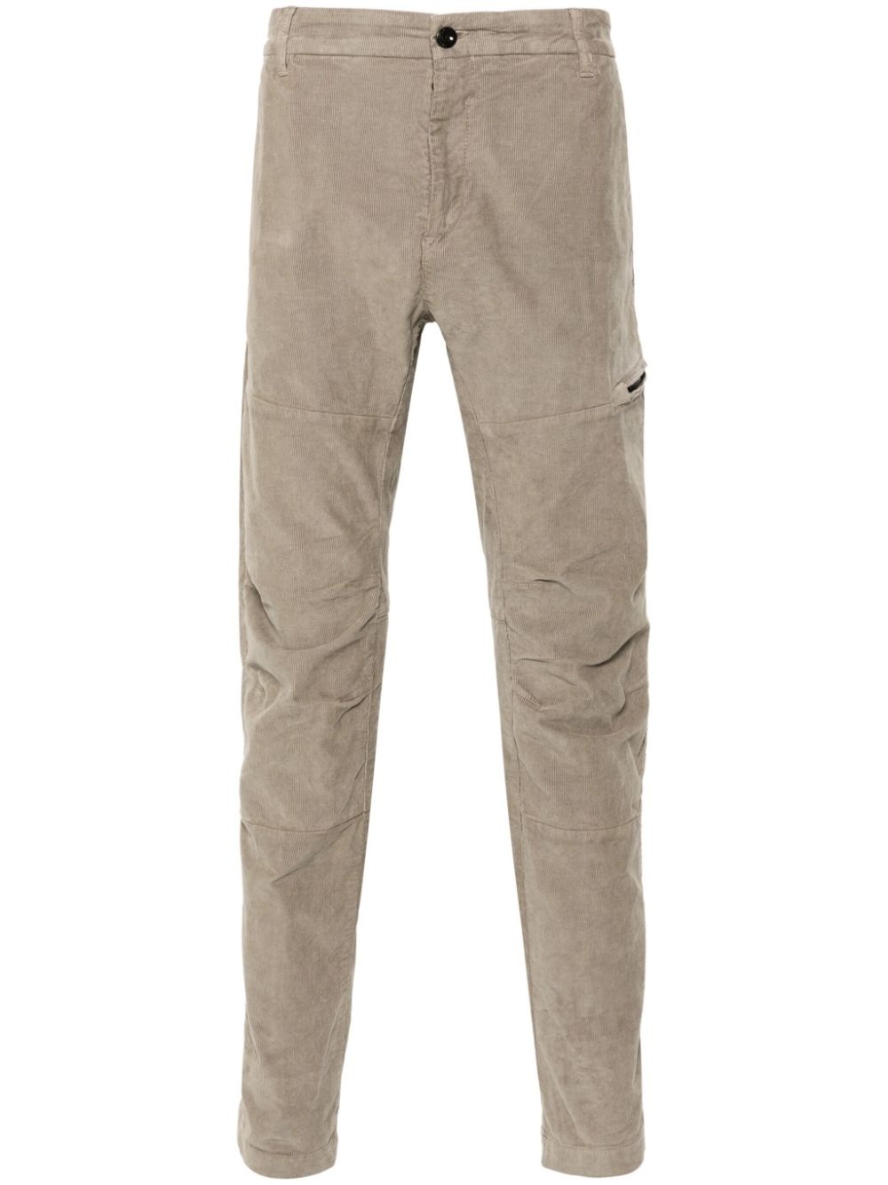 tapered-leg corduroy trousers - 1