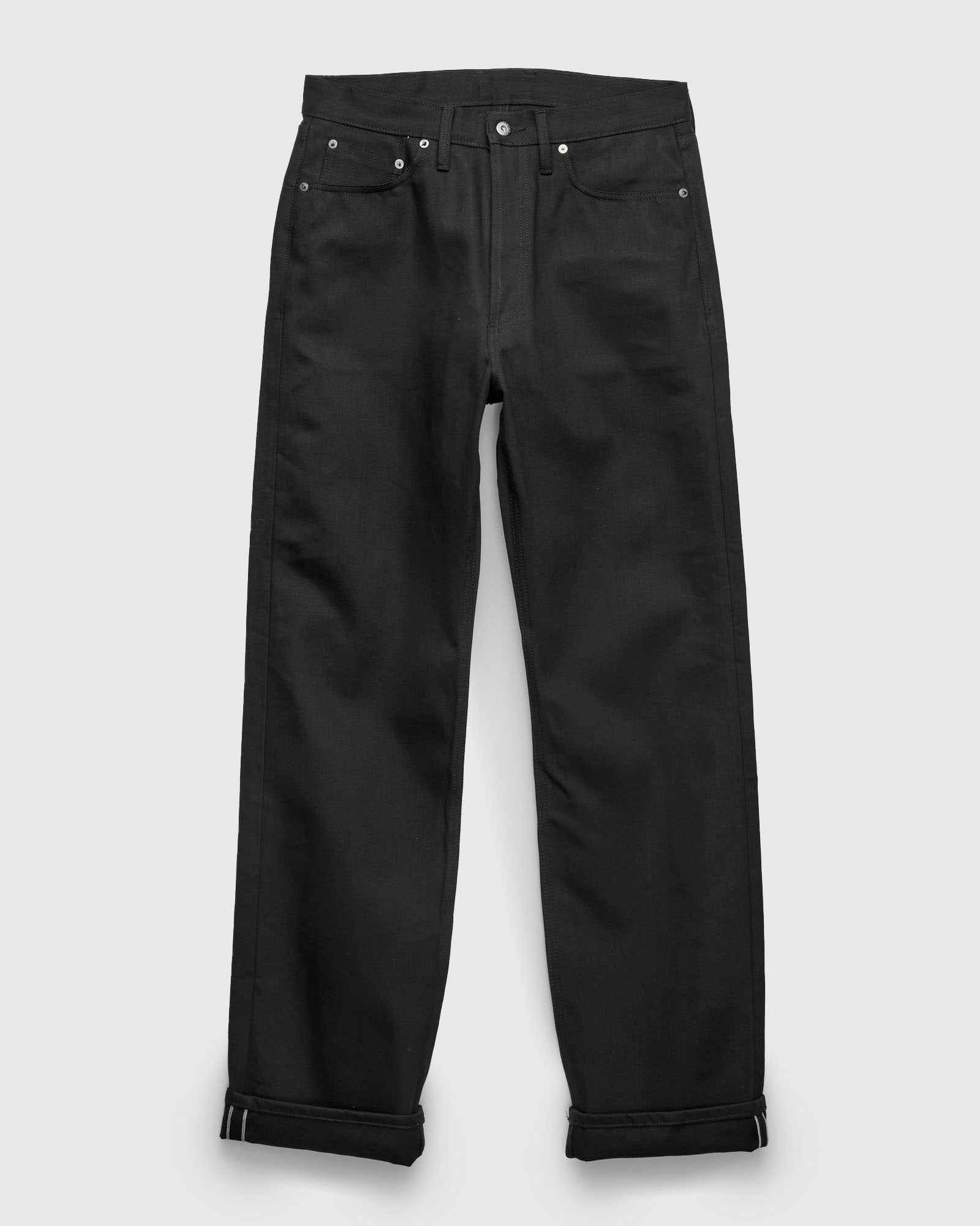RS-220x 14.5oz Solid Black Selvedge Denim - Relaxed Straight Fit - 3