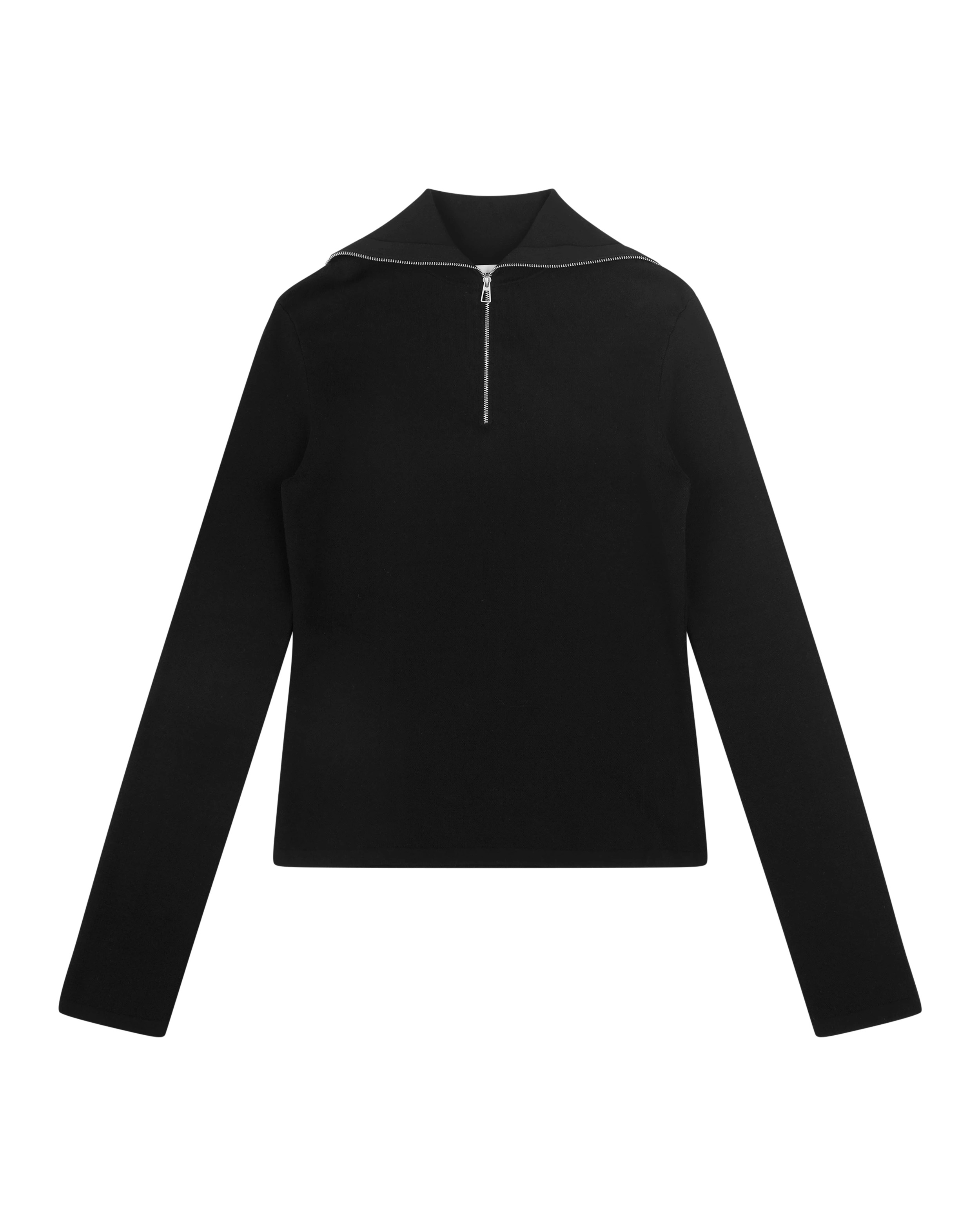 ZIP UP TURTLENECK SLIM BLACK - 4