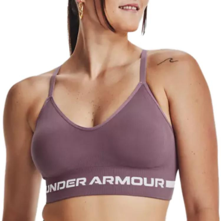 (WMNS) Under Armour Seamless Low Long Bra 'Purple' 1357719-500 - 6