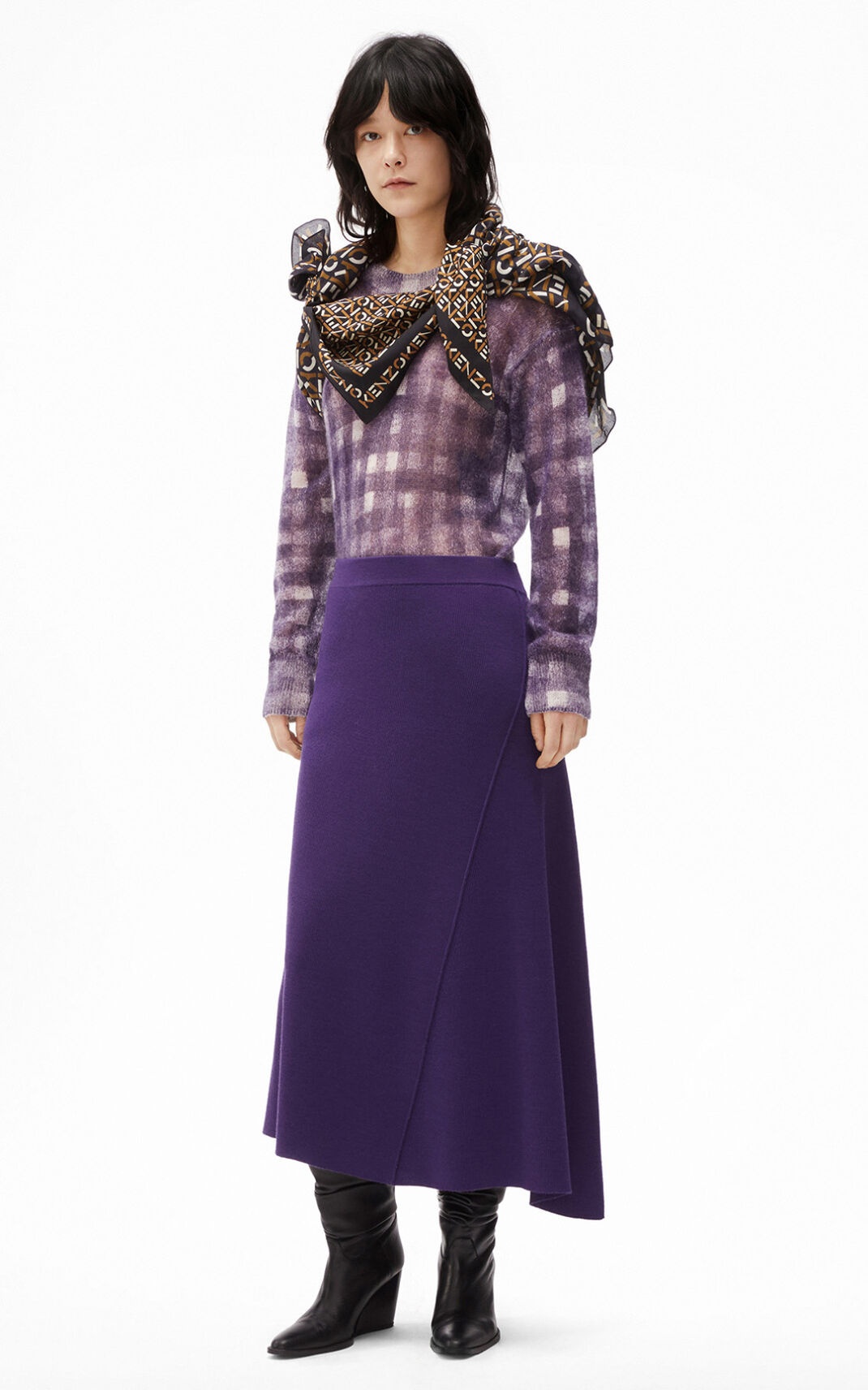 Asymmetrical midi skirt - 2