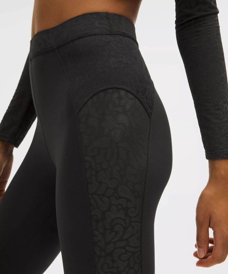 lululemon Paisley Sheer Lace Jacquard Panelled High-Rise Tight 25" outlook