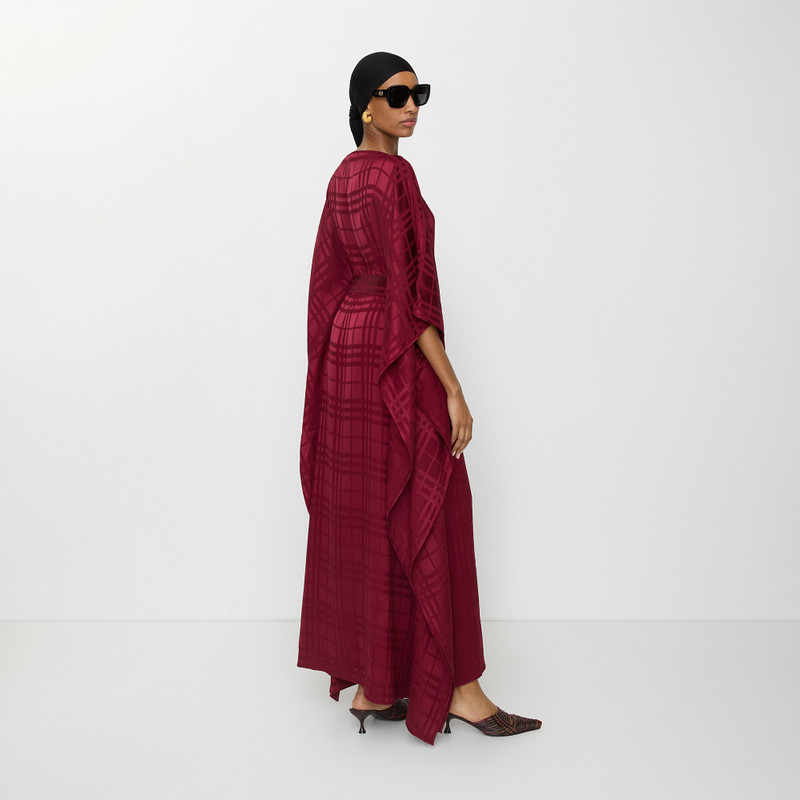 Check Silk Cape 3
