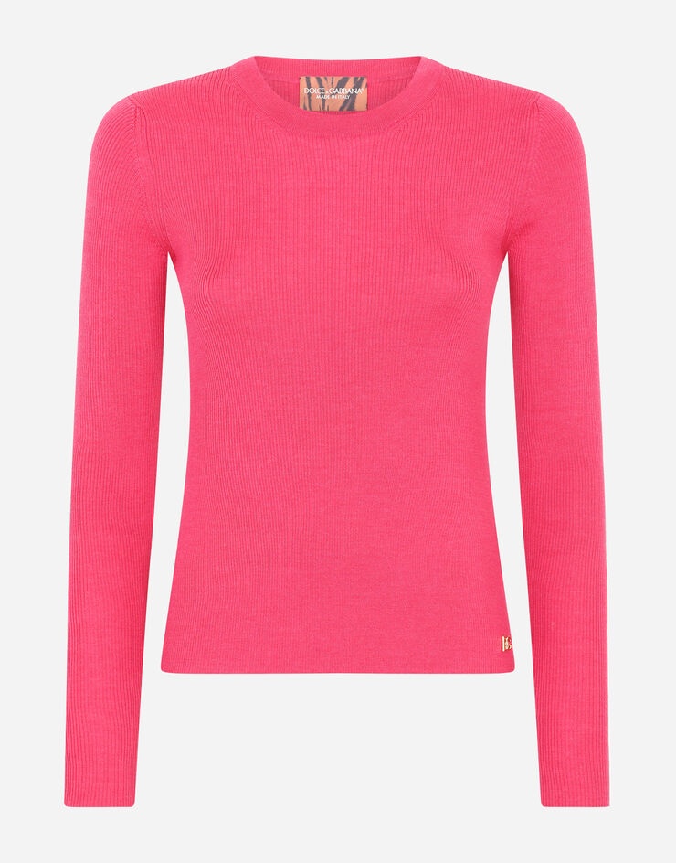 Long-sleeved cashmere and silk sweater - 3