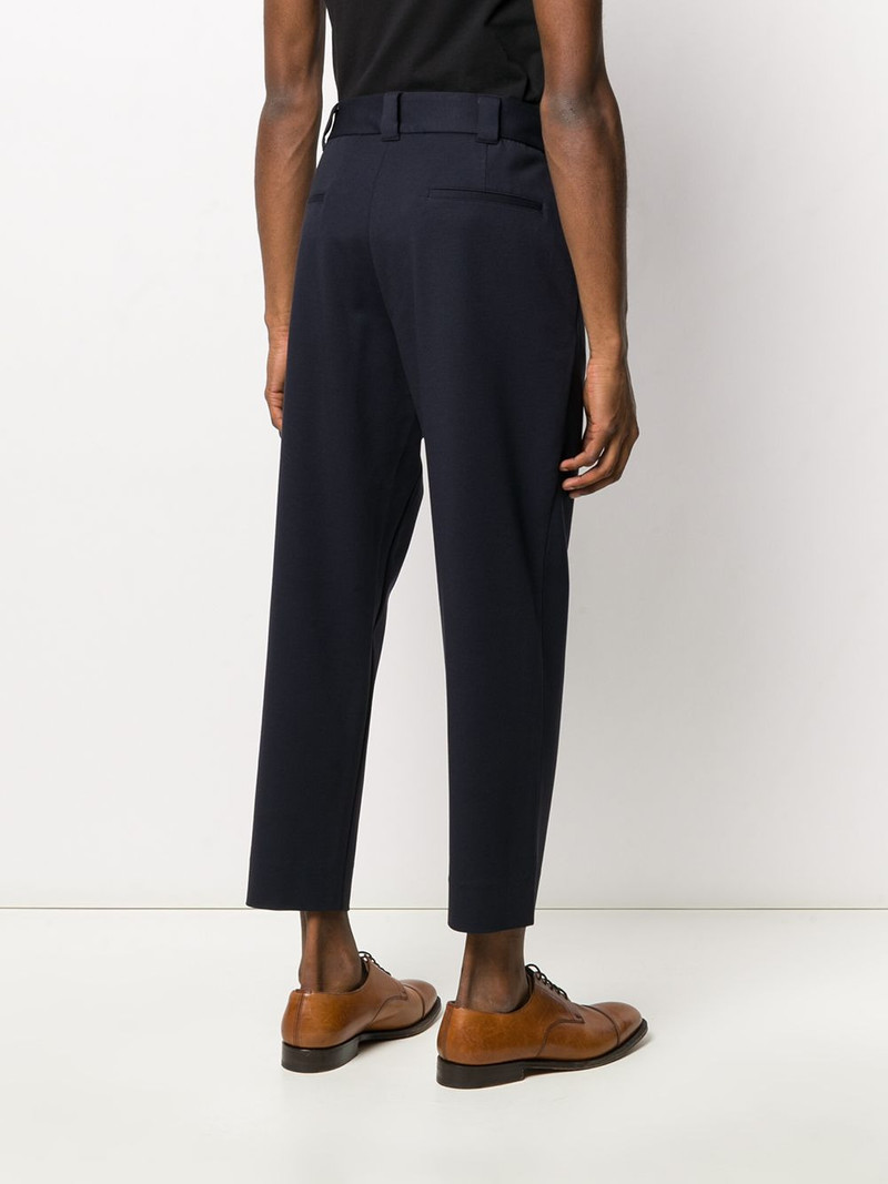 cropped tapered leg trousers 4