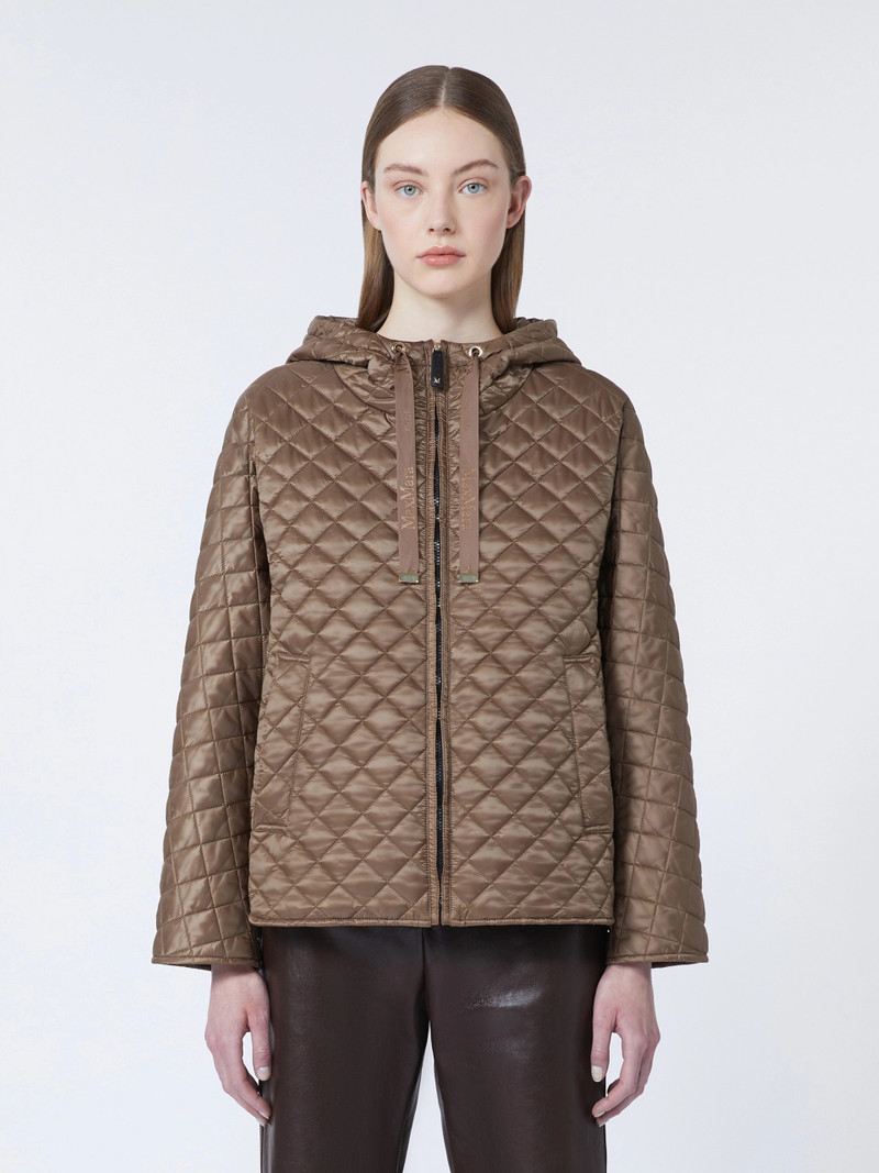 GIORNO Quilted water-repellent canvas padded jacket - TOBACCO 3