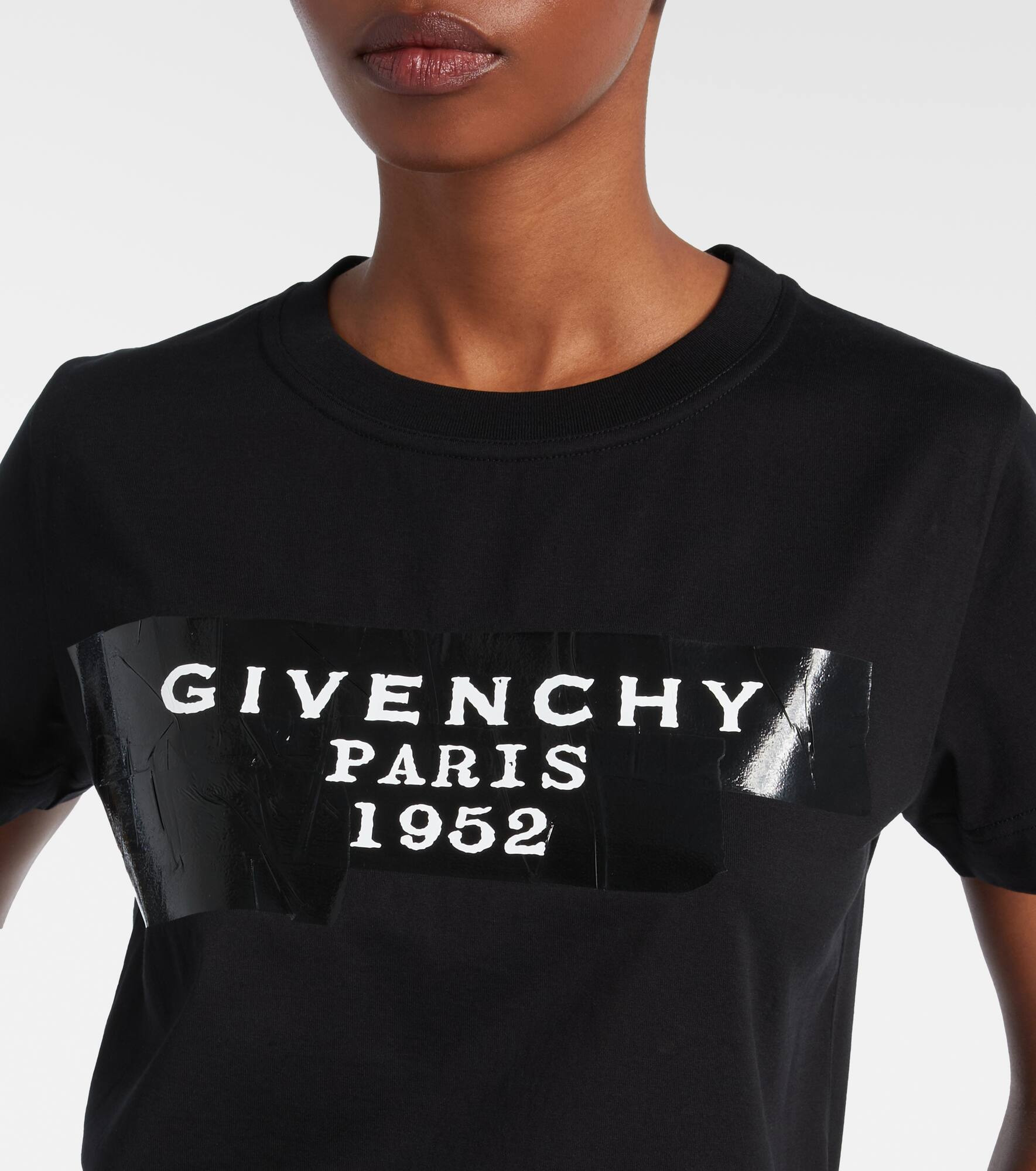 Distressed printed cotton jersey T-shirt - 4