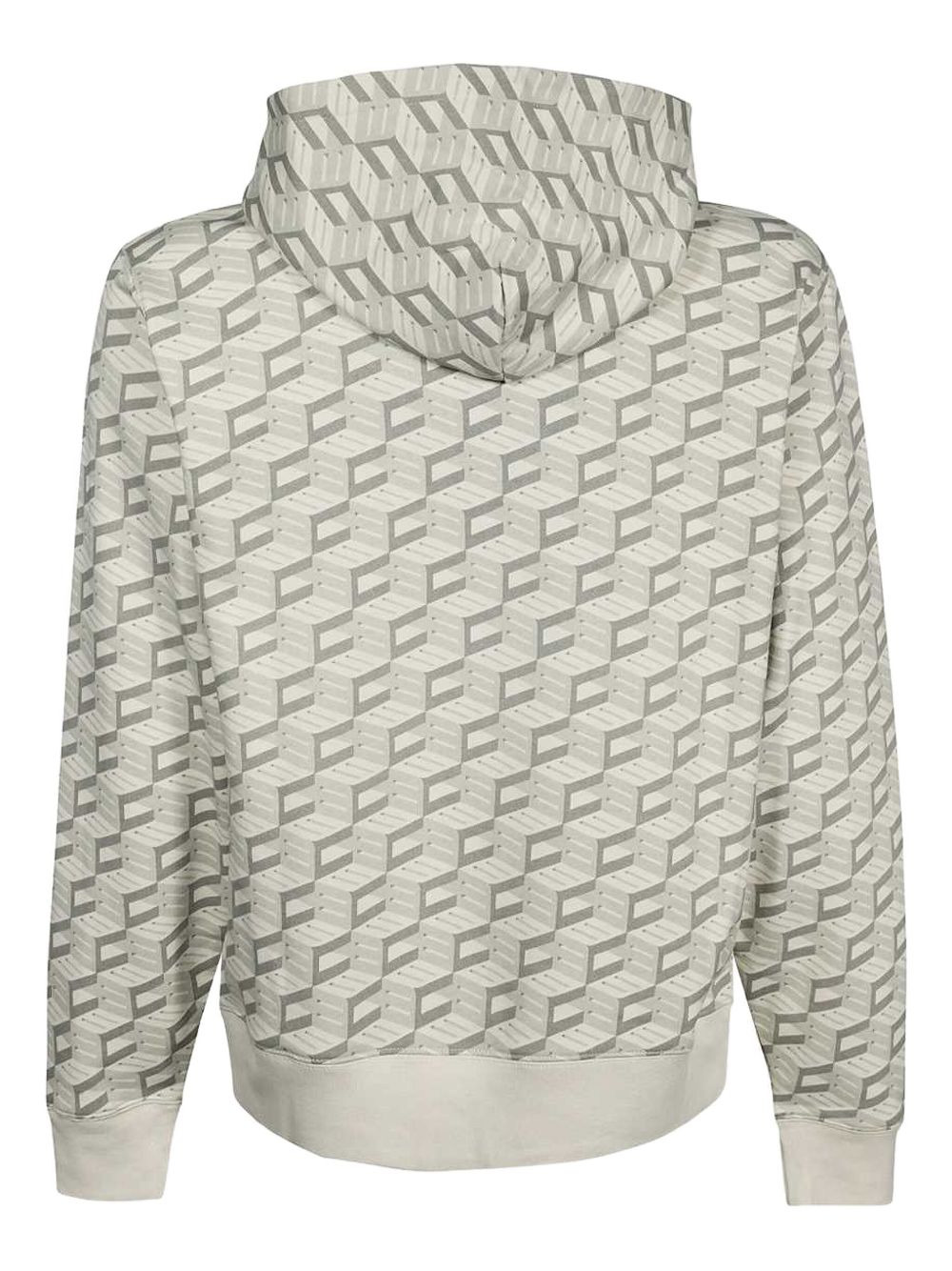 logo-patch geometric-pattern hoodie - 2