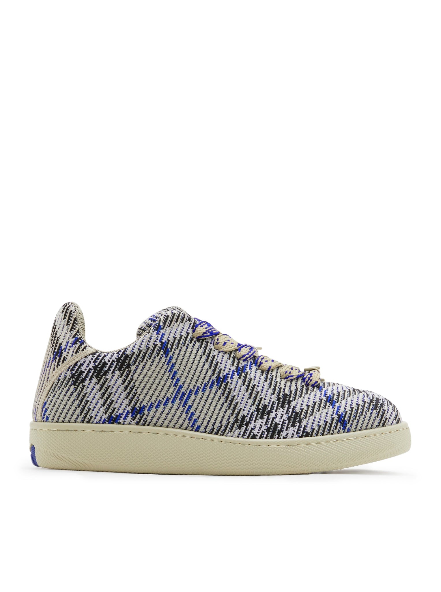 BOX SNEAKER WITH KNITTED CHECK - 1