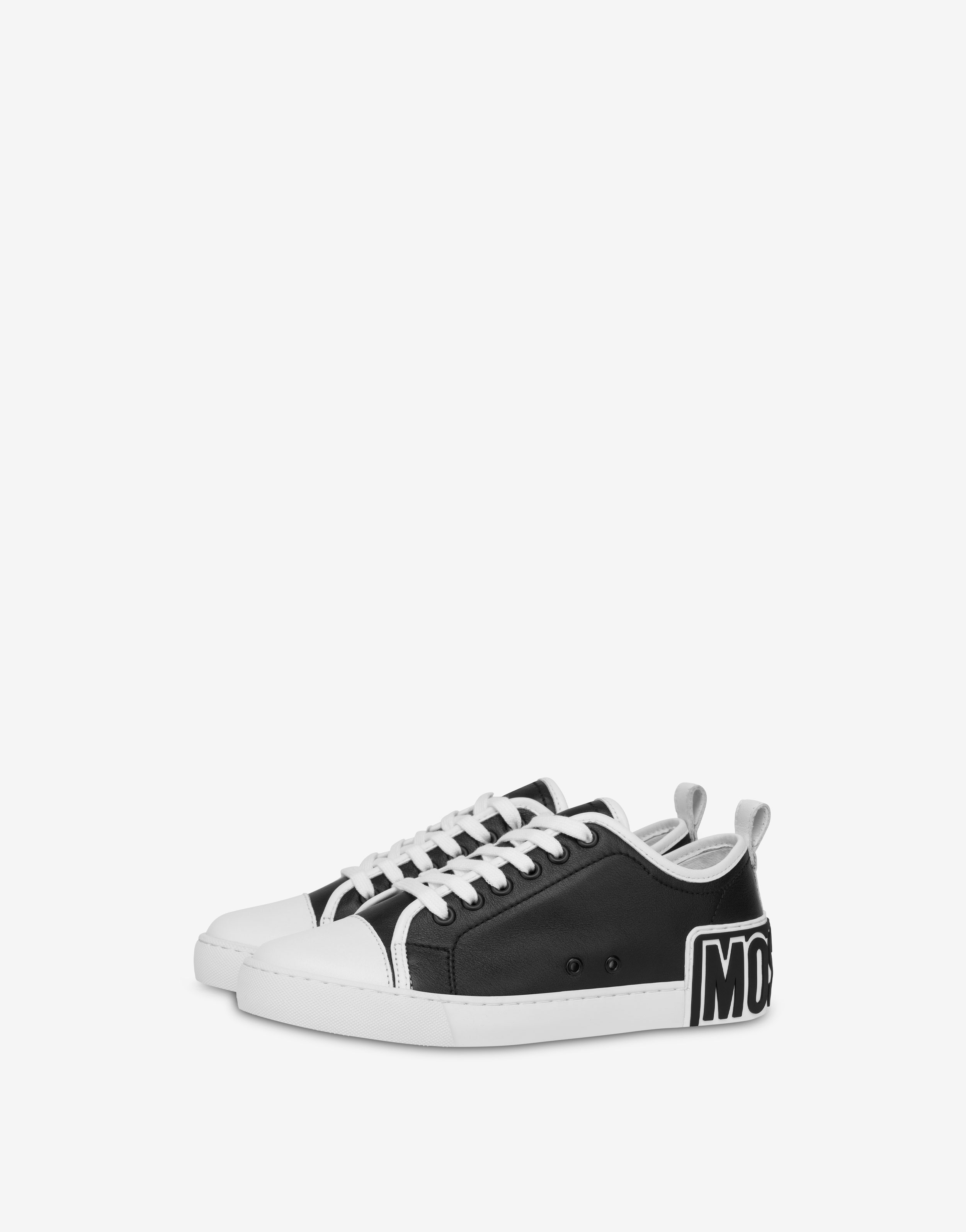 MAXI LOGO CALFSKIN SNEAKERS - 1