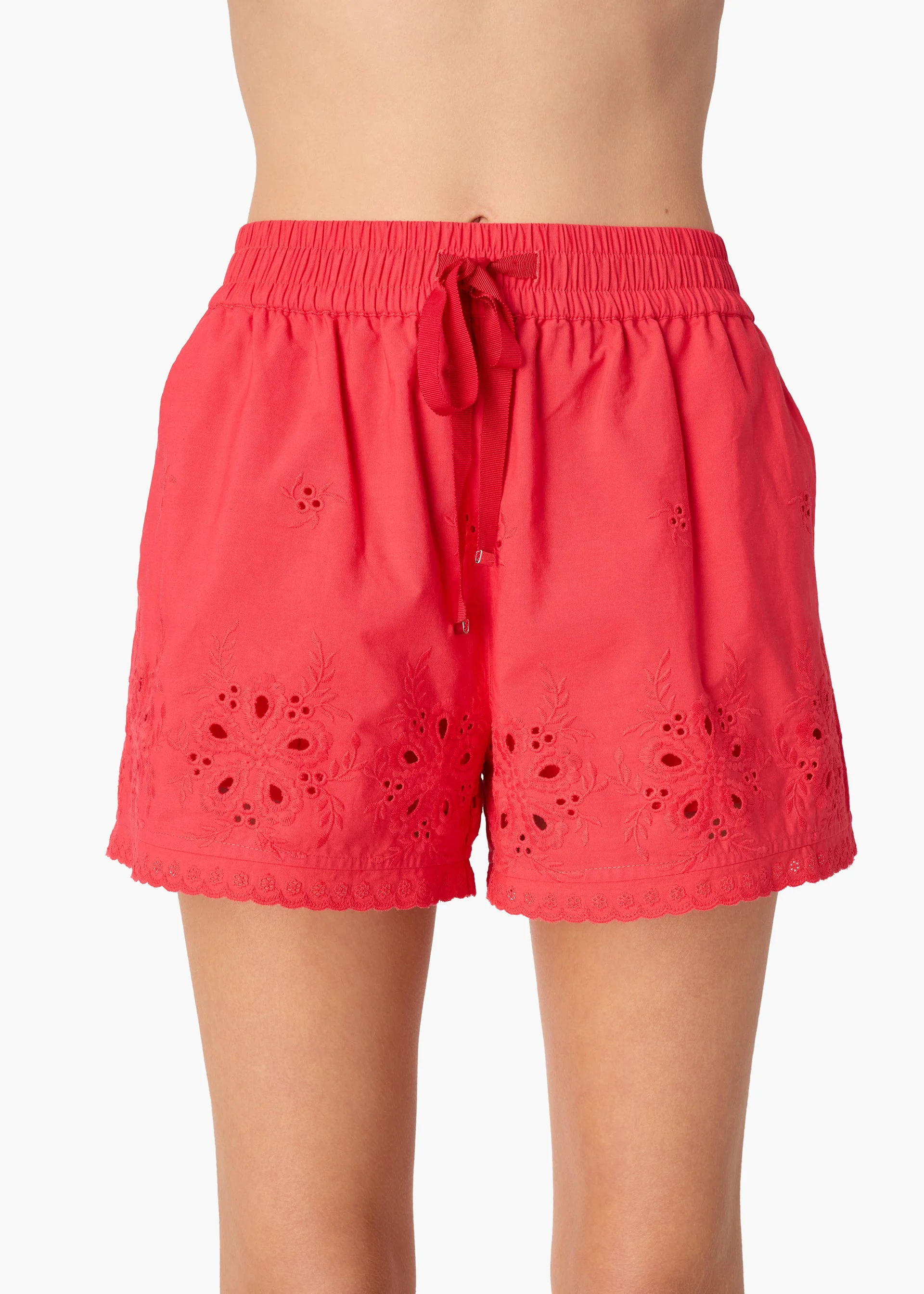 JOMI MID RISE COTTON SHORT CANDY APPLE - 1