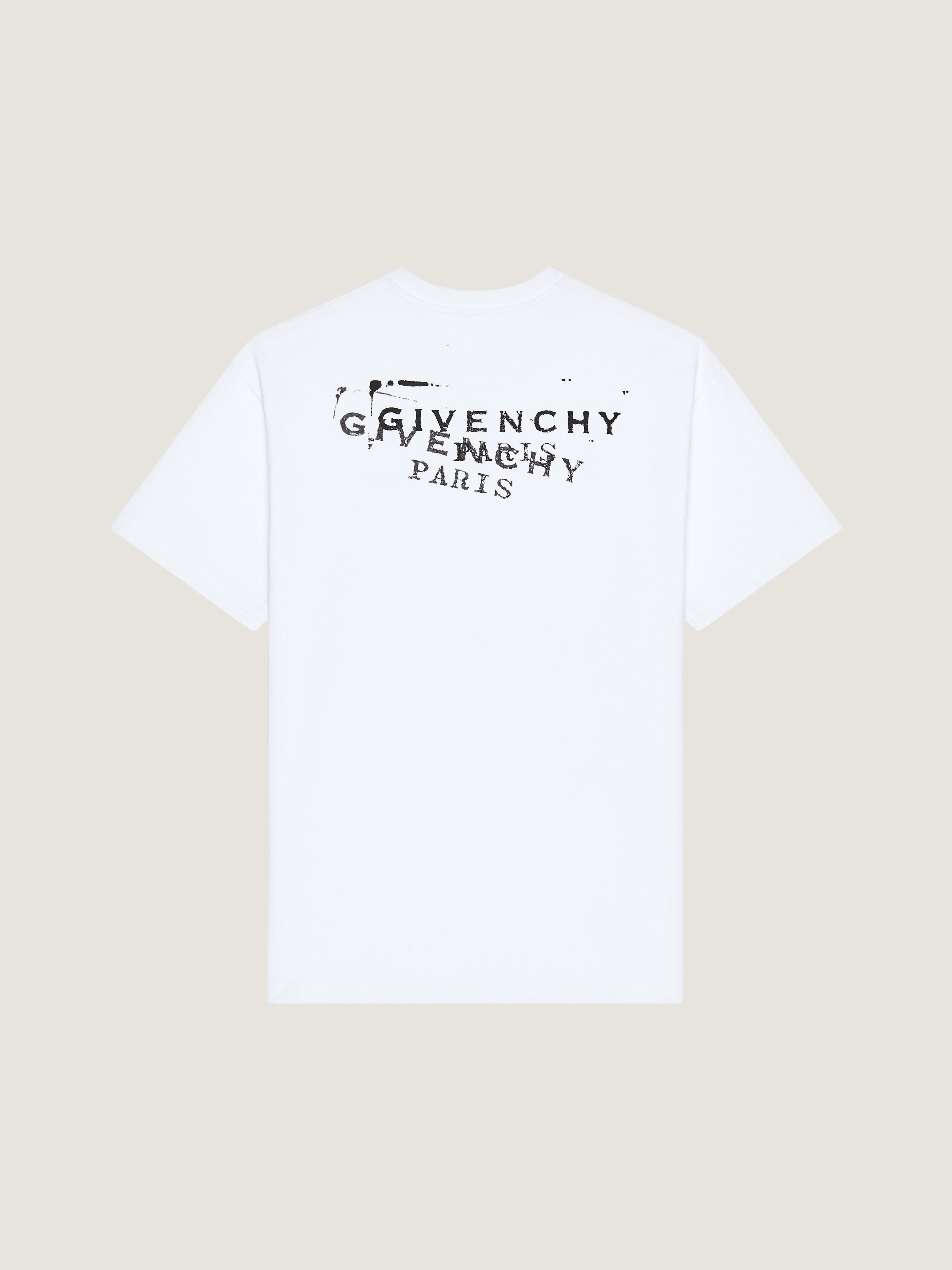 T-SHIRT IN COTTON WITH GIVENCHY STAMP PRINT - 2