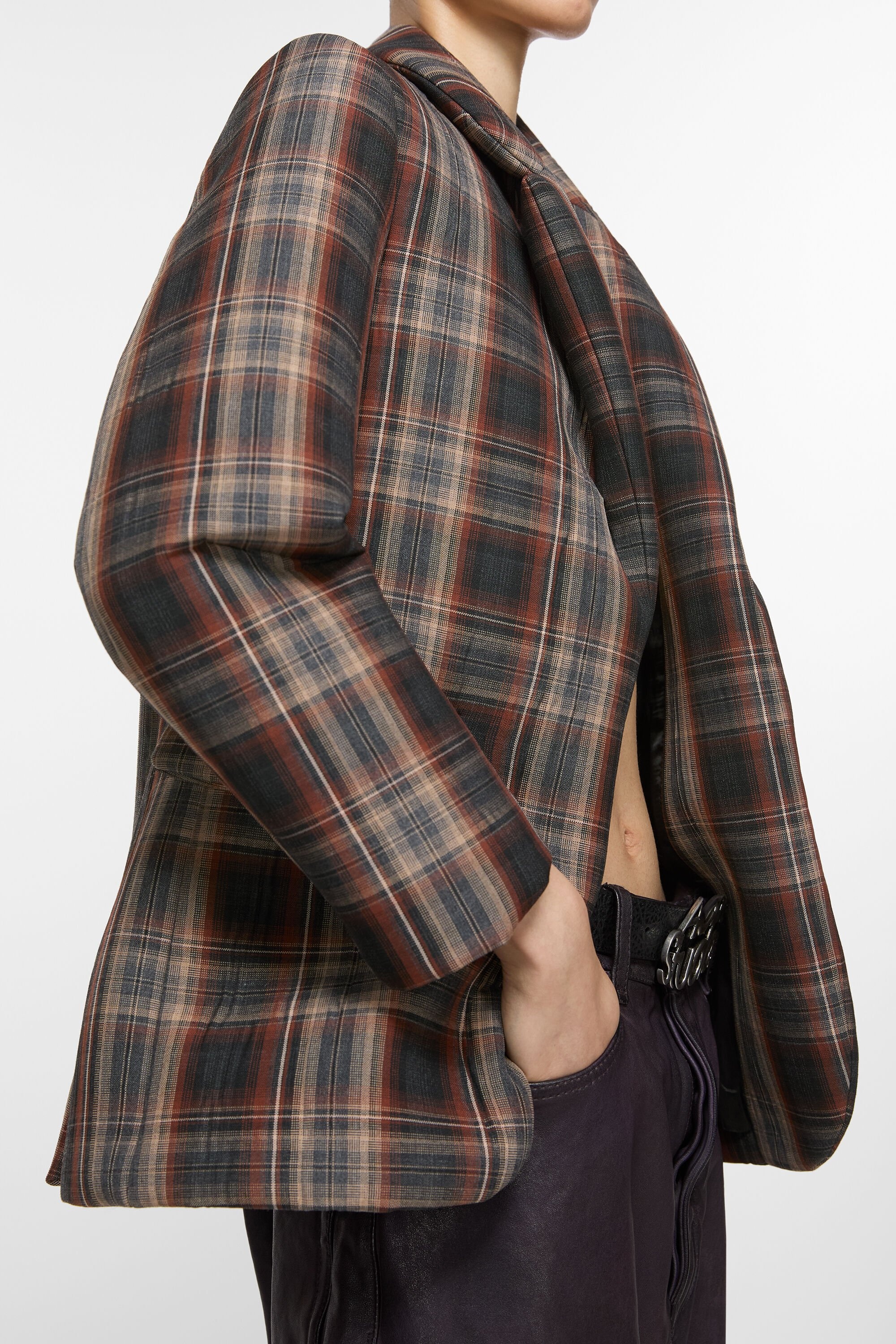 Check bonded jacket - Multi brown - 6