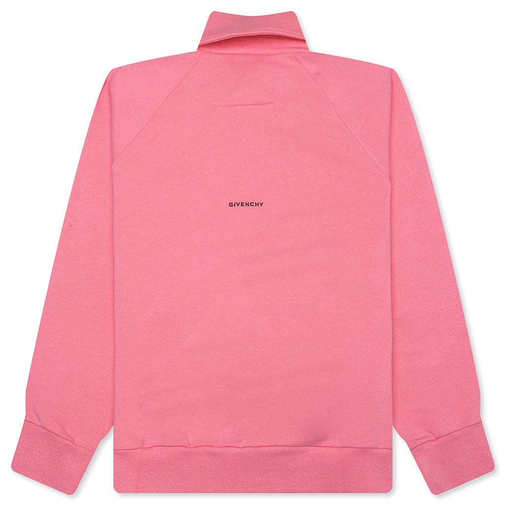 LOGO EMBROIDERED LONG-SLEEVE POLO SHIRT - CANDY PINK - 2