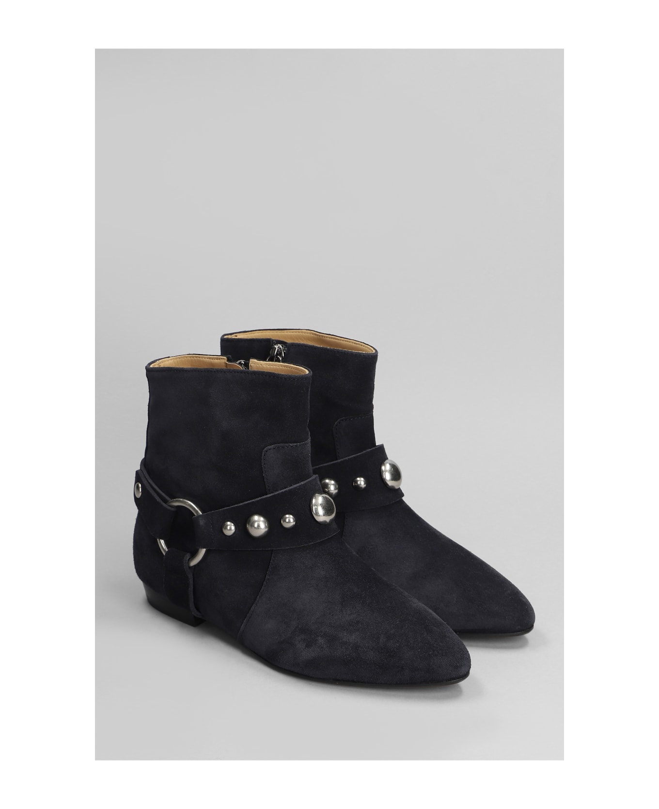 Siago Low Heels Ankle Boots In Black Suede - 2