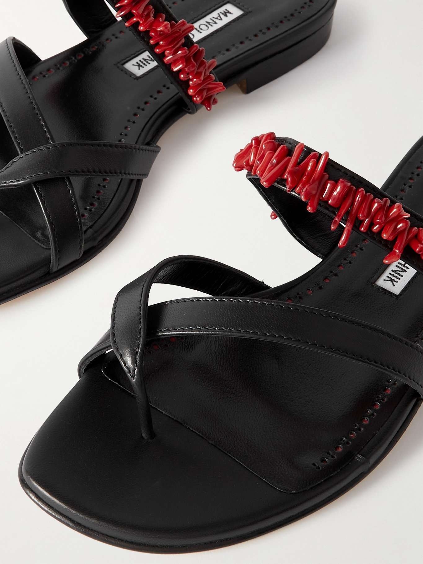 Corasu 10 bead-embellished leather sandals - 4
