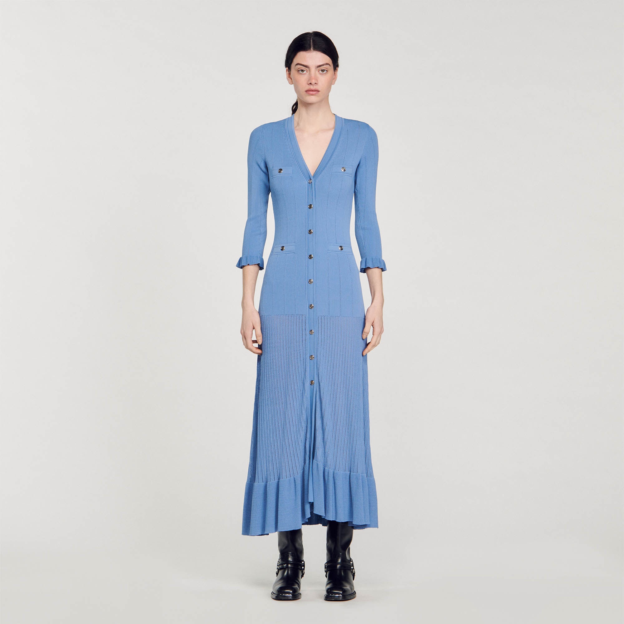 LONG KNITTED DRESS - 3