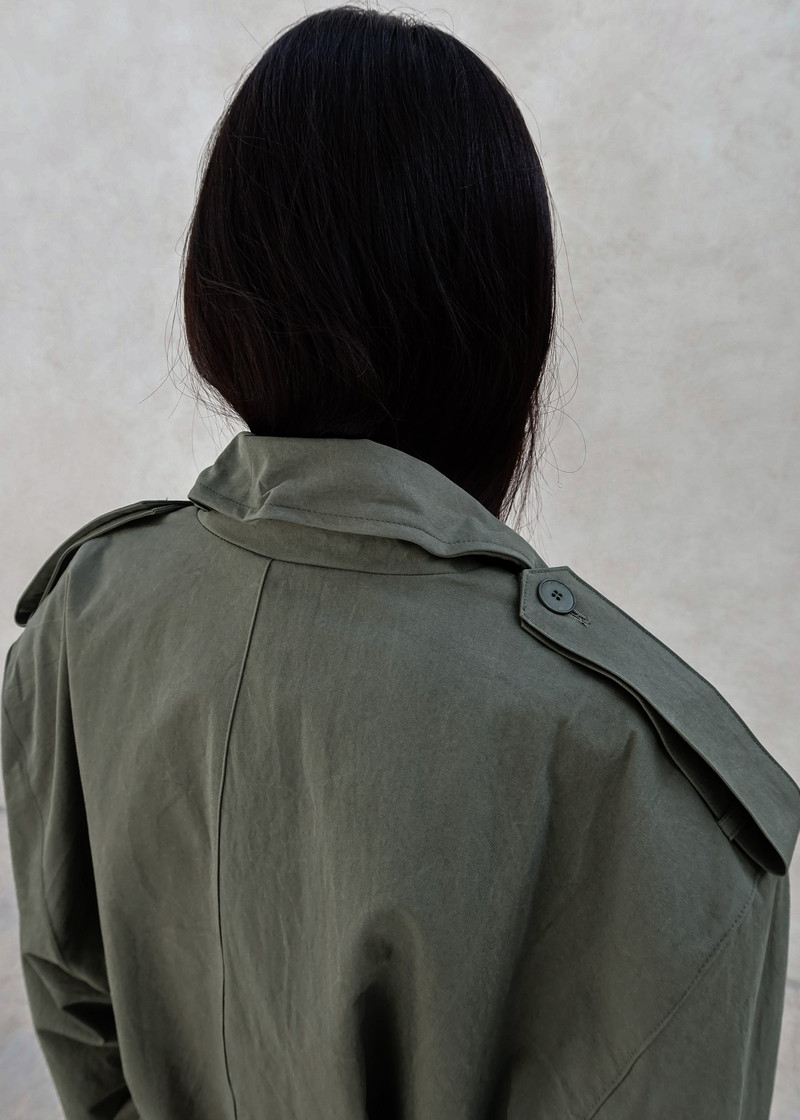 Hedley Wired Short Trench - Olive 11