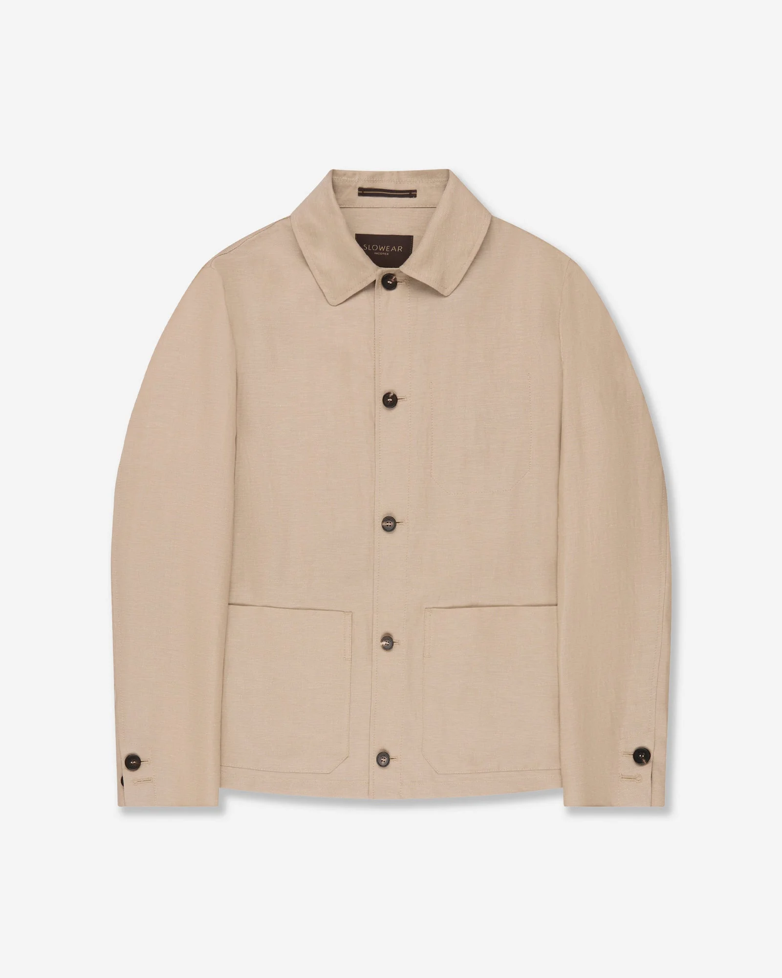 Wool and linen blouson jacket - 1
