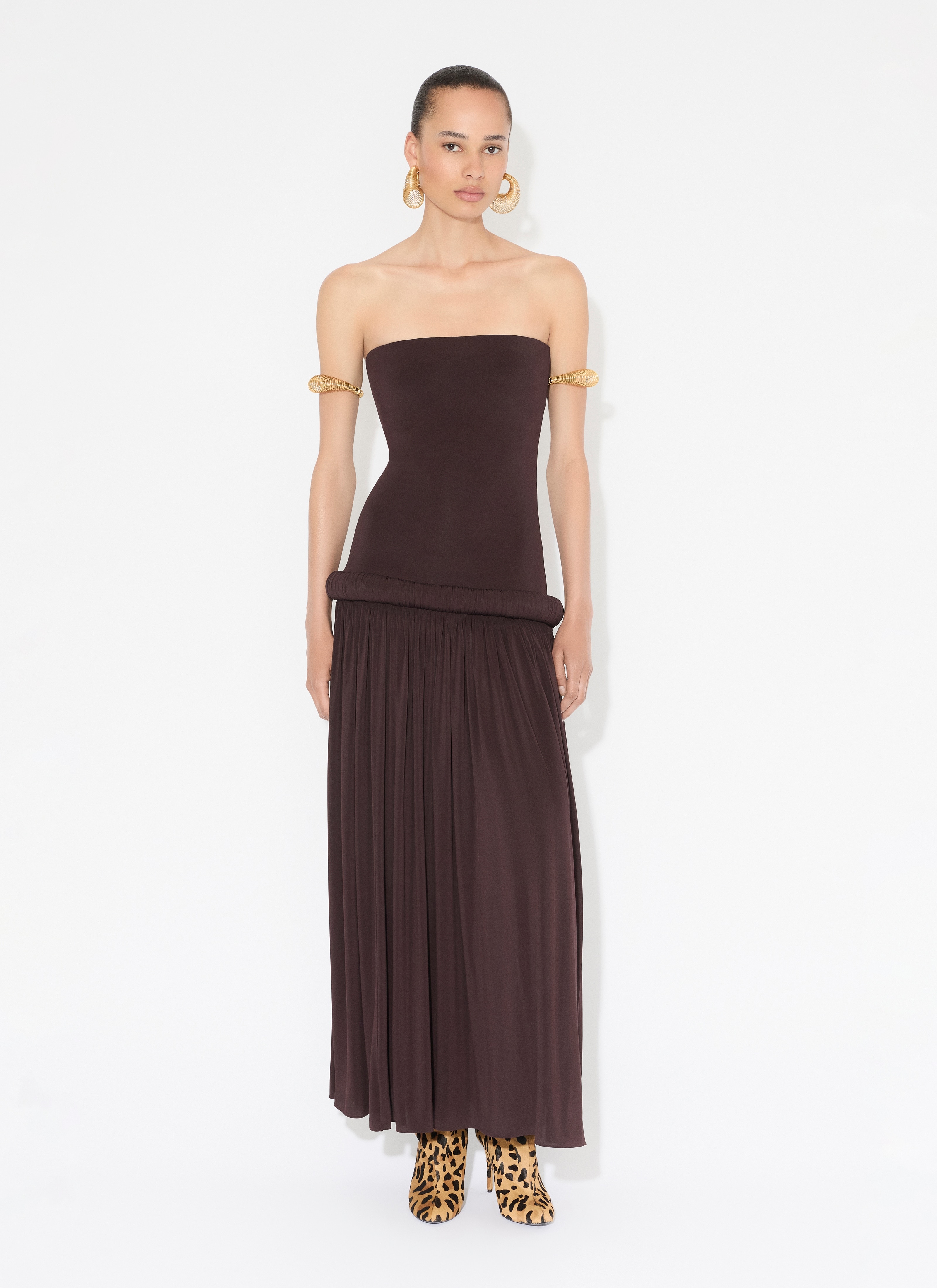 STRAPLESS DRESS IN SUPPLE JERSEY - 2