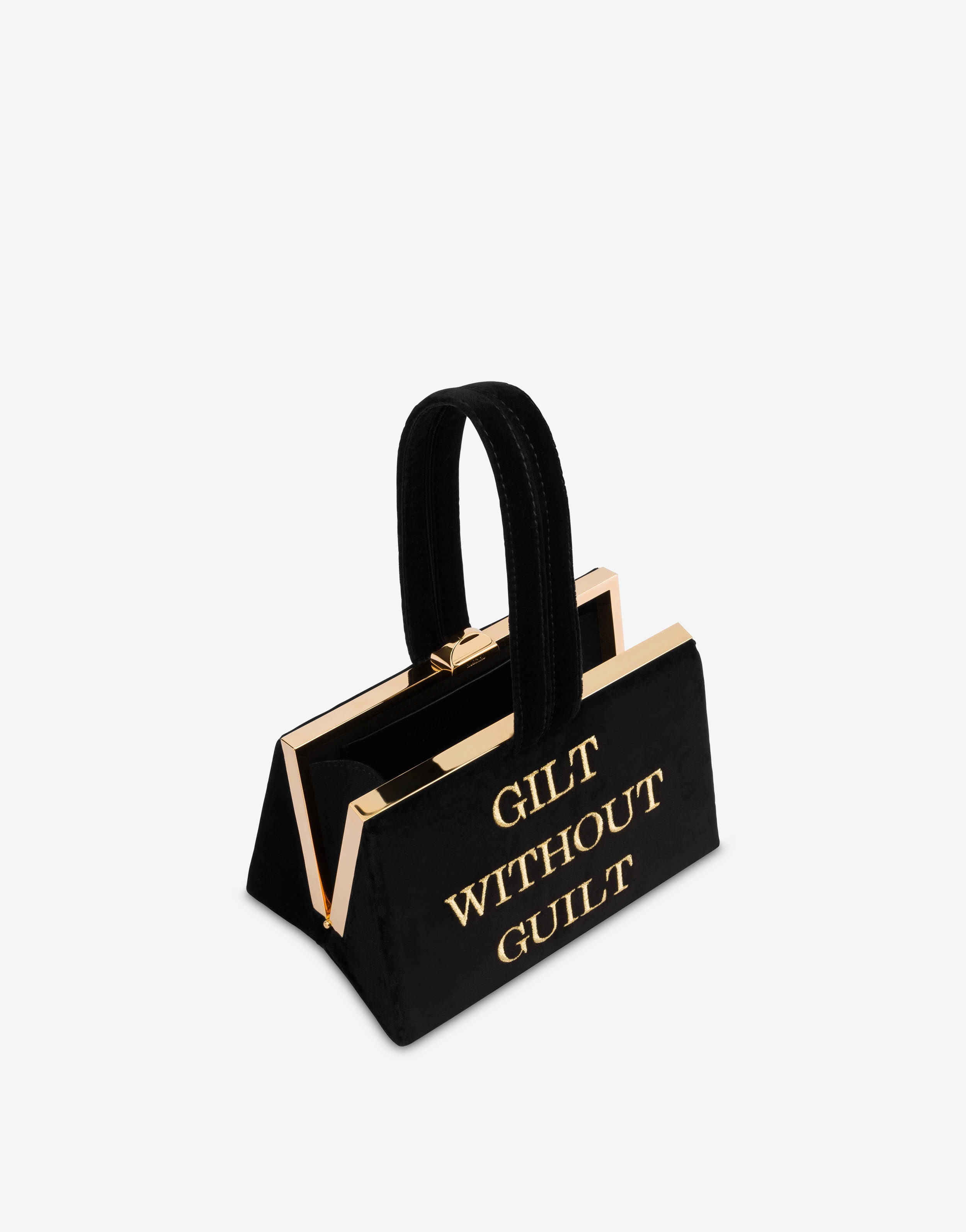 GILT WITHOUT GUILT VELVET HANDBAG - 3