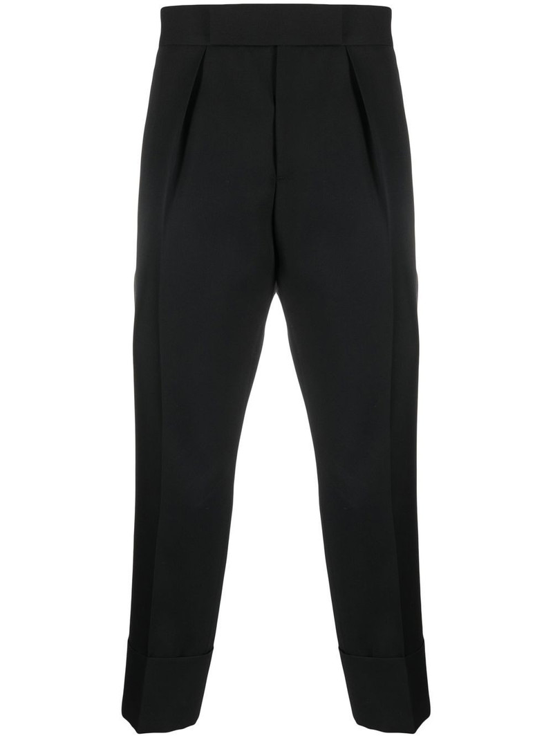 pleated cropped trousers 1