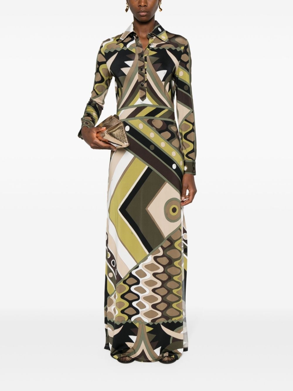 abstract-print maxi dress - 2