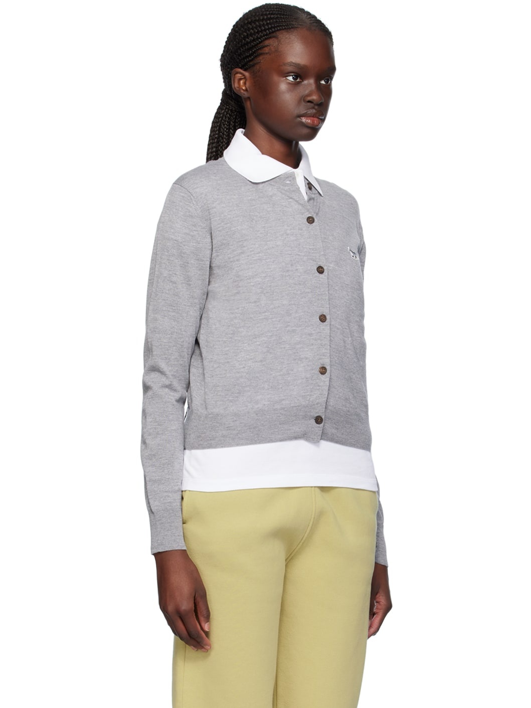 Gray Baby Fox Cardigan - 2