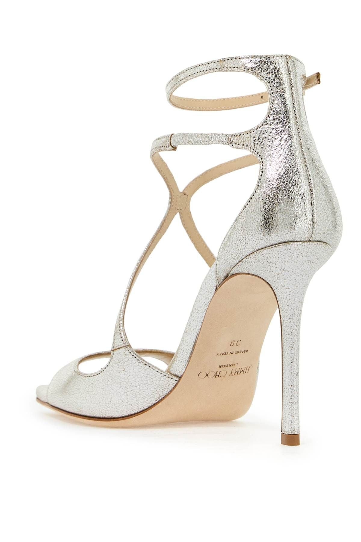 Jimmy Choo "95 Azia Laminate Leather Sand - 2