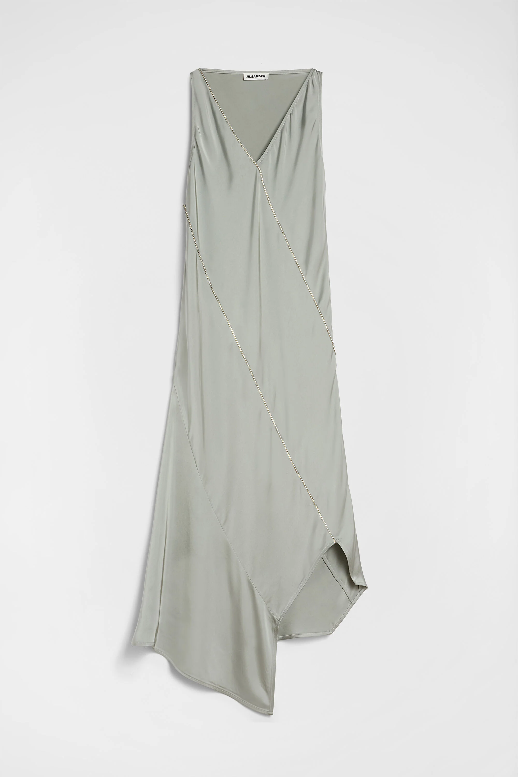 V-Neck Dress with Crystals - 1