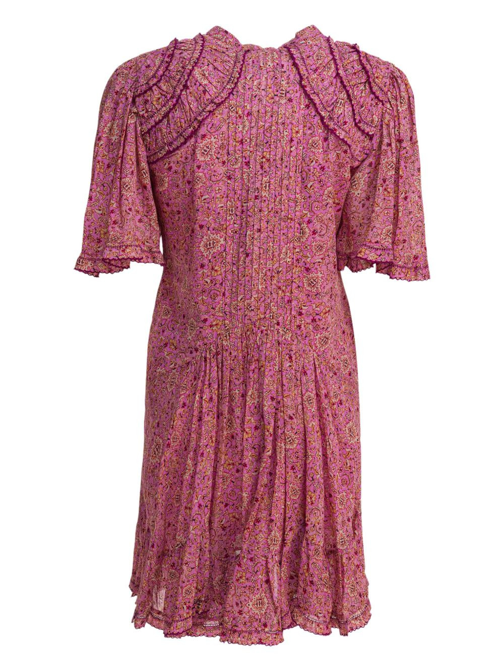 Celyana pleated floral-print mini dress - 2