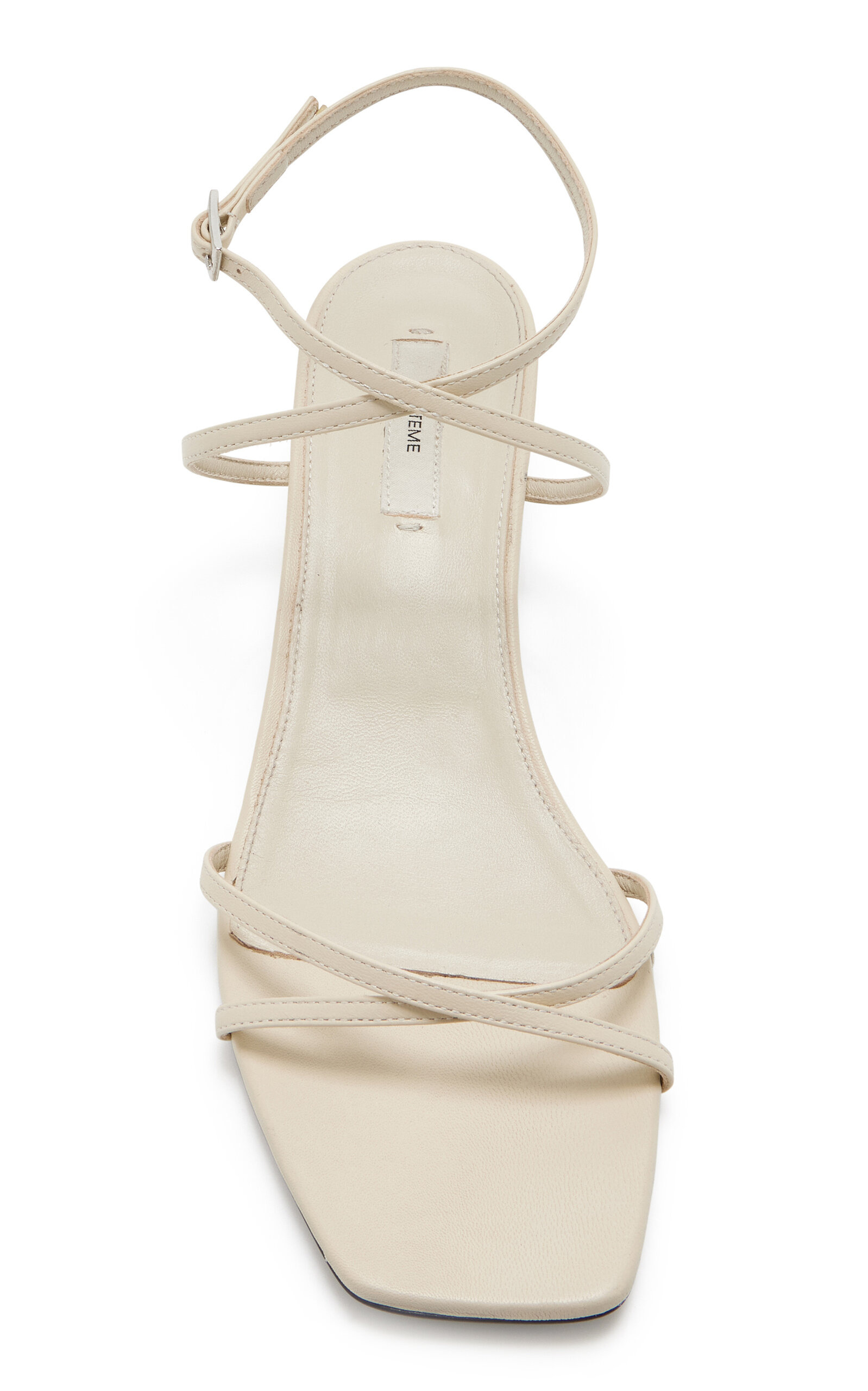 Leather Crossover Sandals white - 3