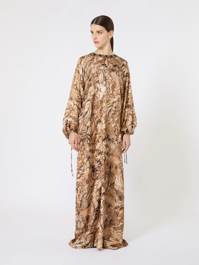 Max Mara Printed silk tunic dress - GOLD outlook