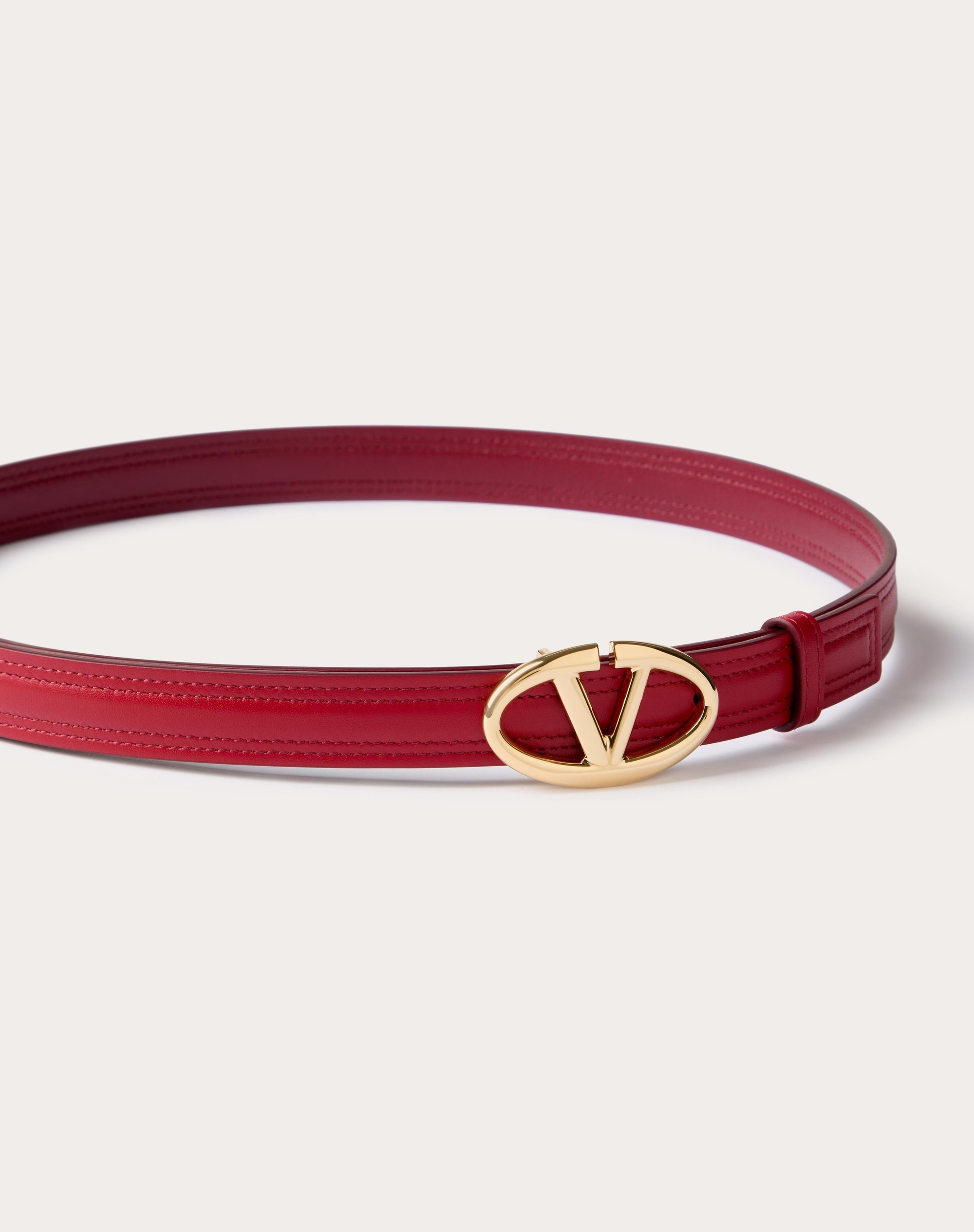 THE BOLD EDITION VLOGO SHINY CALFSKIN BELT 20 MM - 4