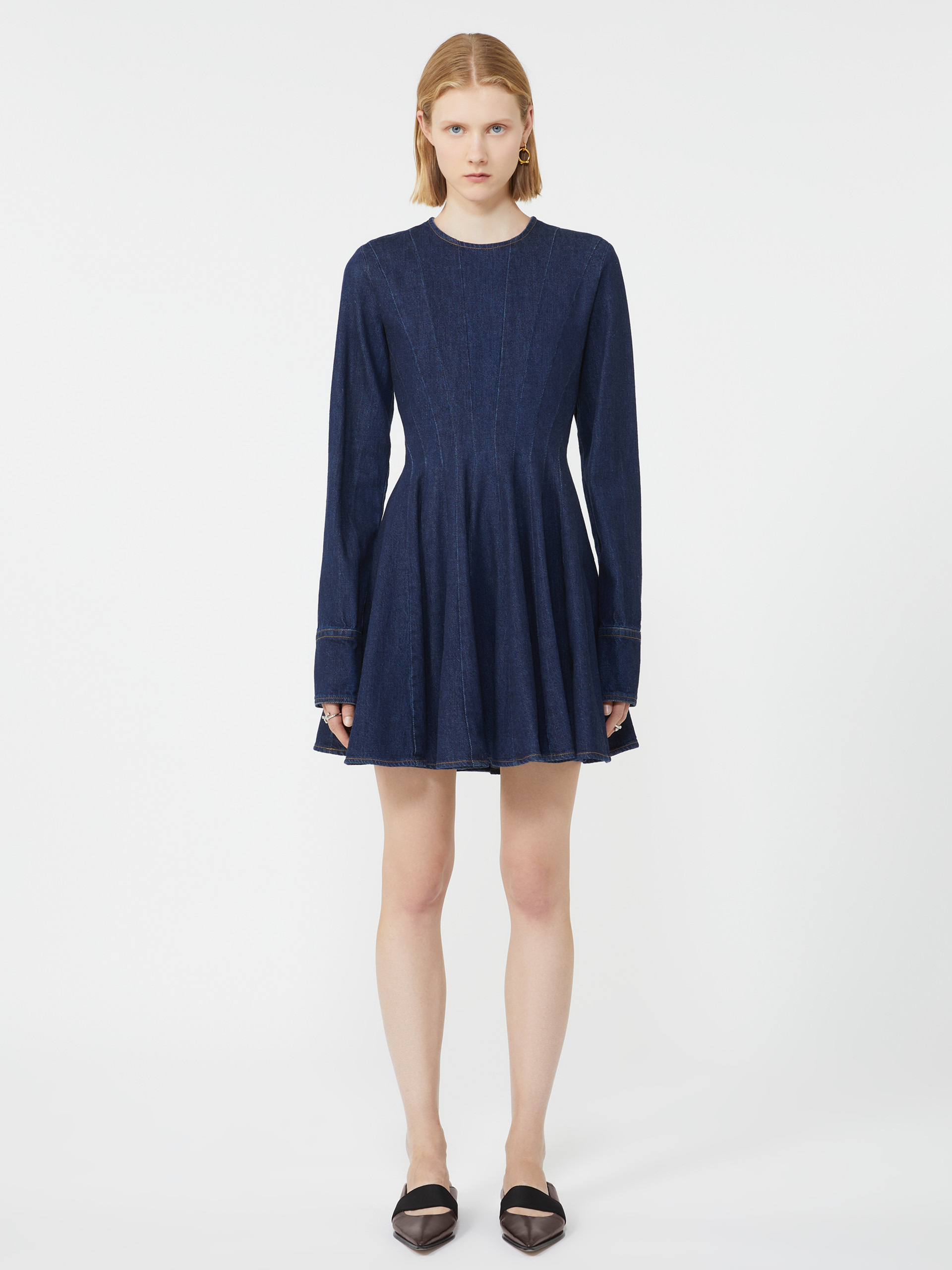 AEREO Blue denim mini dress - 3