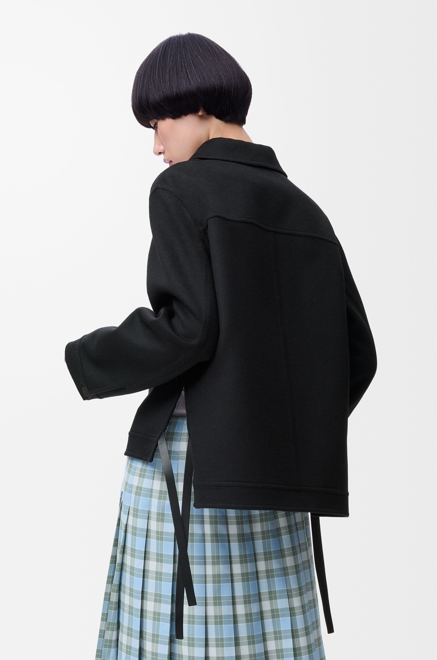 Workwear jacket in wool and cashmere - 4