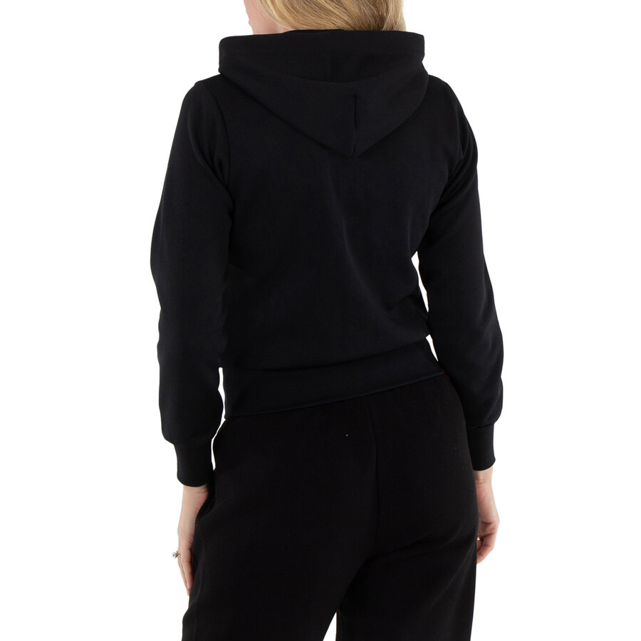 Comme Des Garcons Ladies Long-sleeve Embroidered Heart Logo Hoodie - 5