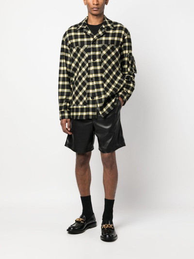 VERSACE button-down checked shirt jacket outlook