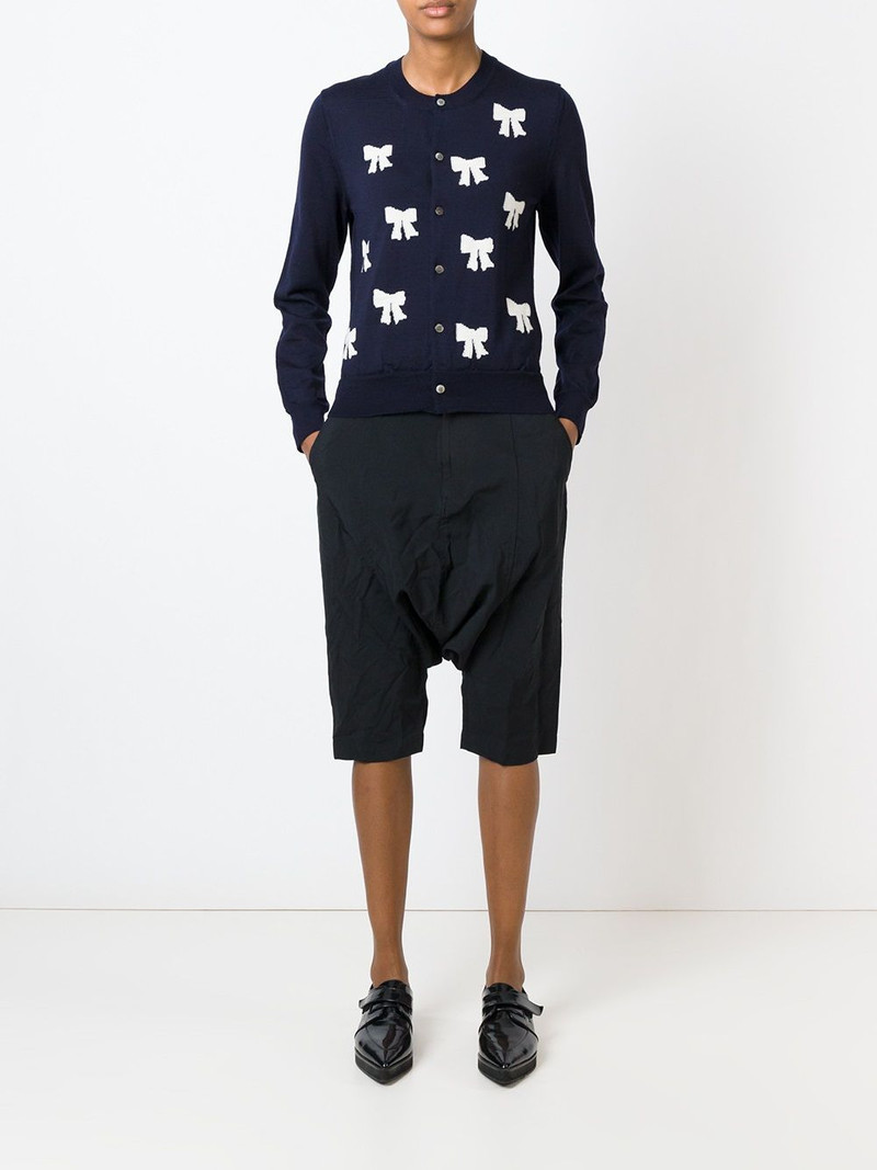Comme des Garçons GIRL bow intarsia cardigan outlook