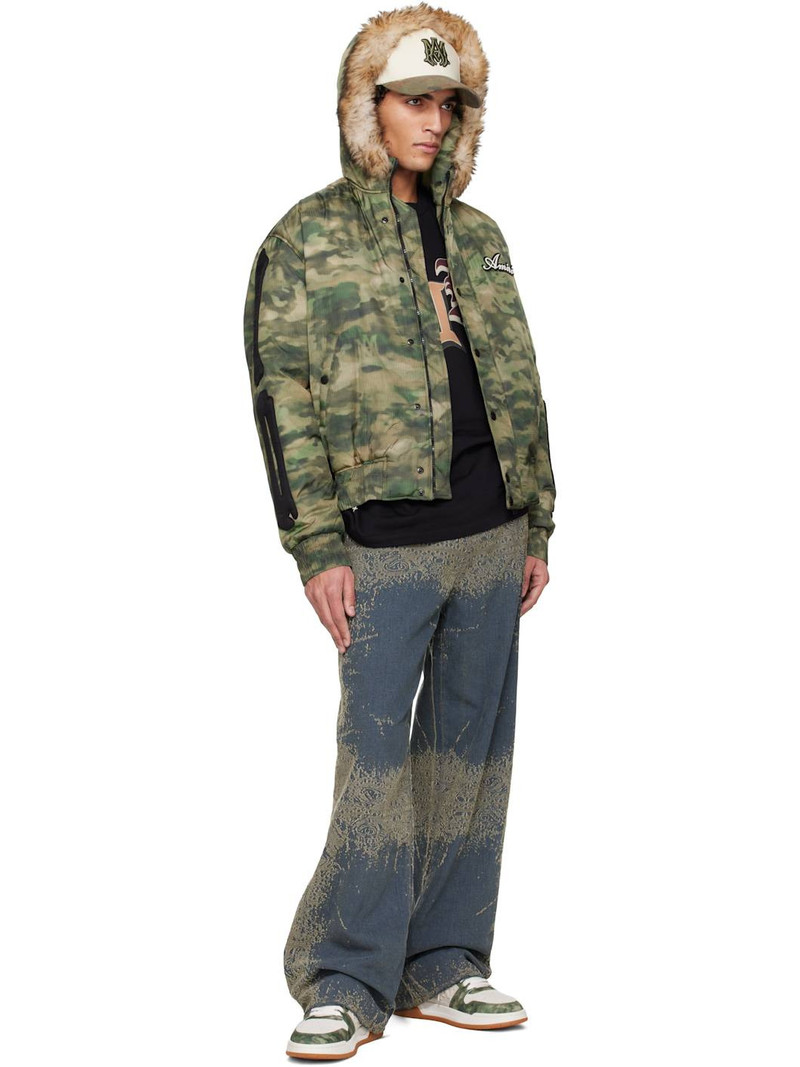 AMIRI Blue Faded Bandana Baggy Jeans outlook