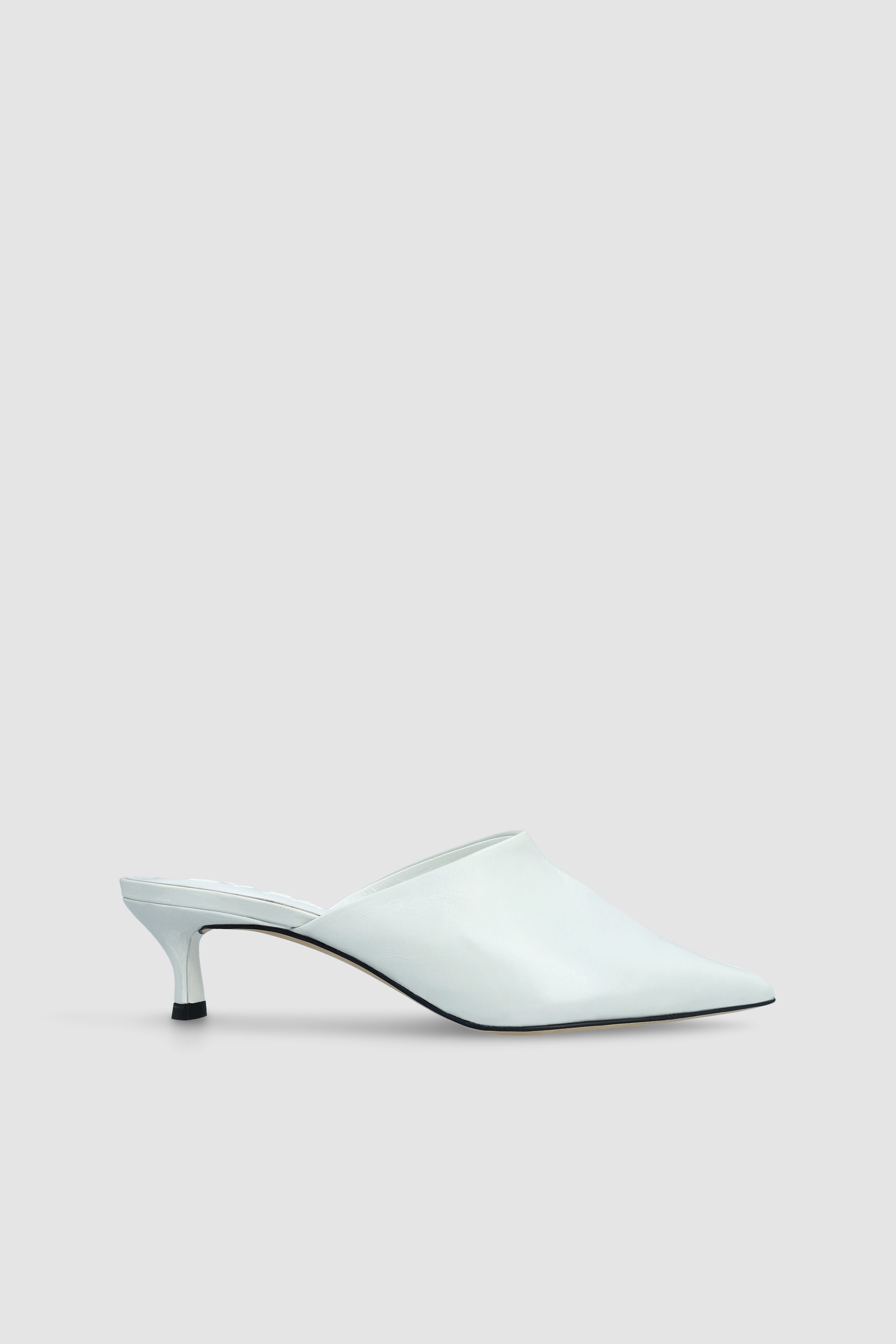 LUCIANA BURRATA CREASED CALF LEATHER MULE - 1
