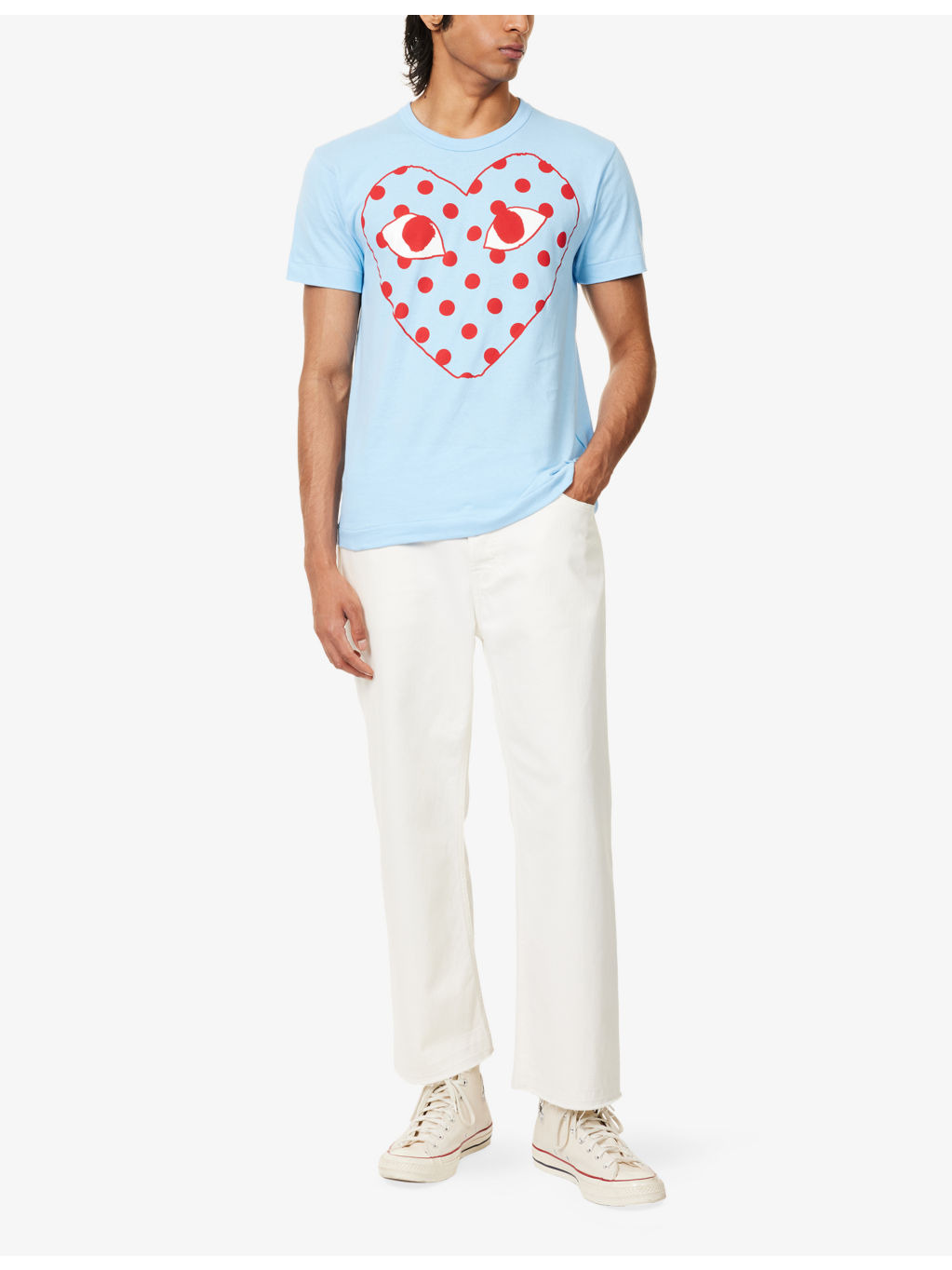 PLAY Dotted Graphic-Print Crewneck Cotton T-shirt - 2