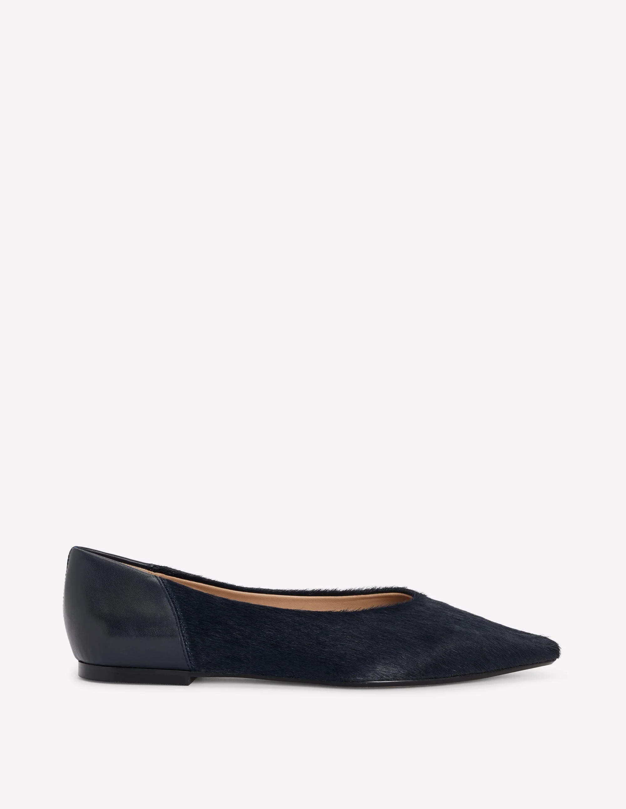 Nigella Pointed Toe Flats-Navy - 1